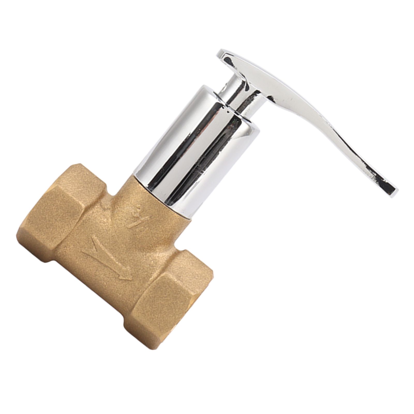 Water Stop Valve 3/4in Concealed Ceramic Brass Electroplated Water Valve for Kitchen Bathroom - Image 4