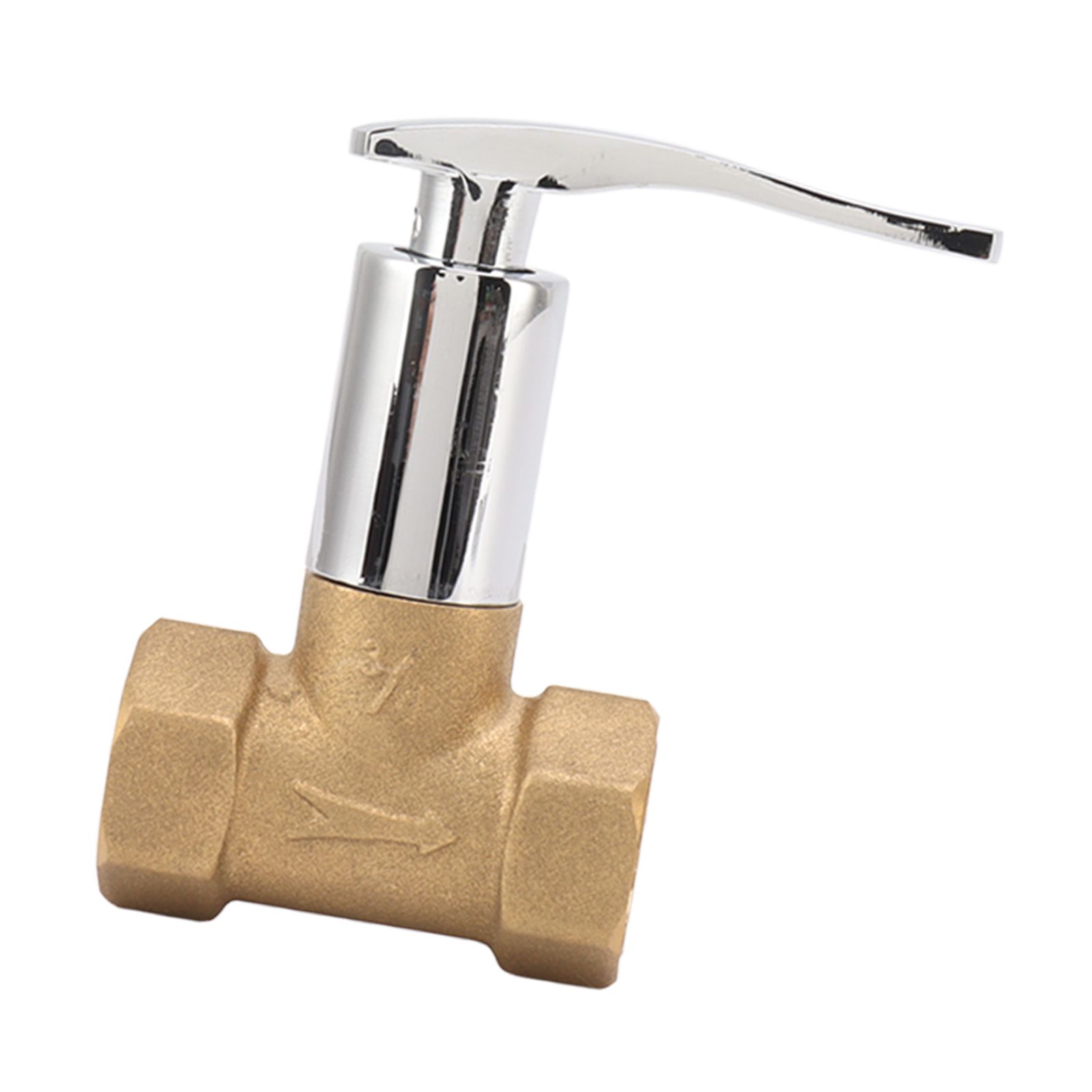 Water Stop Valve 3/4in Concealed Ceramic Brass Electroplated Water Valve for Kitchen Bathroom - Image 5