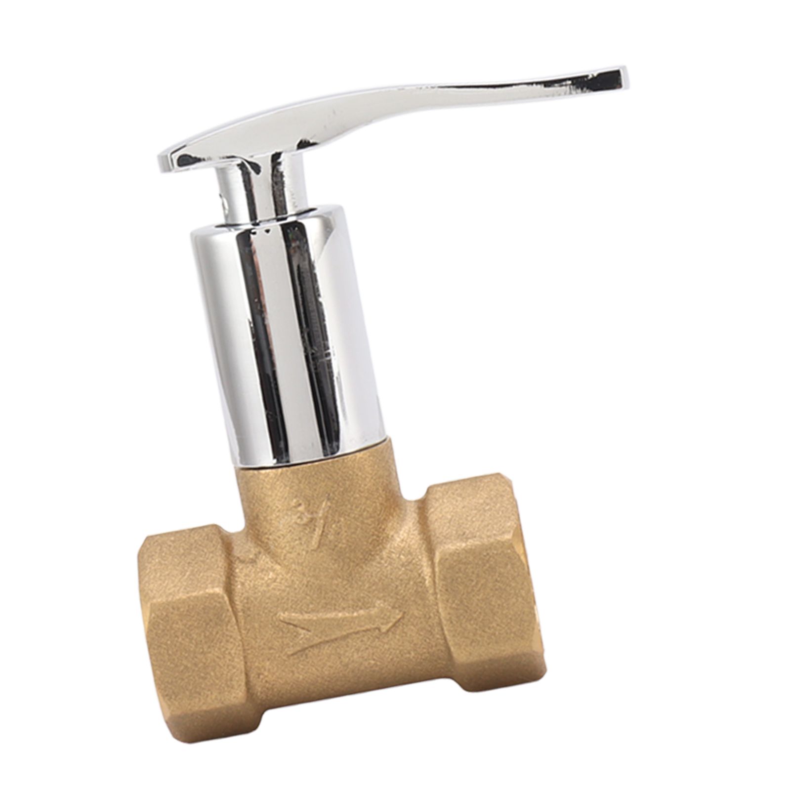 Water Stop Valve 3/4in Concealed Ceramic Brass Electroplated Water Valve for Kitchen Bathroom - Image 6