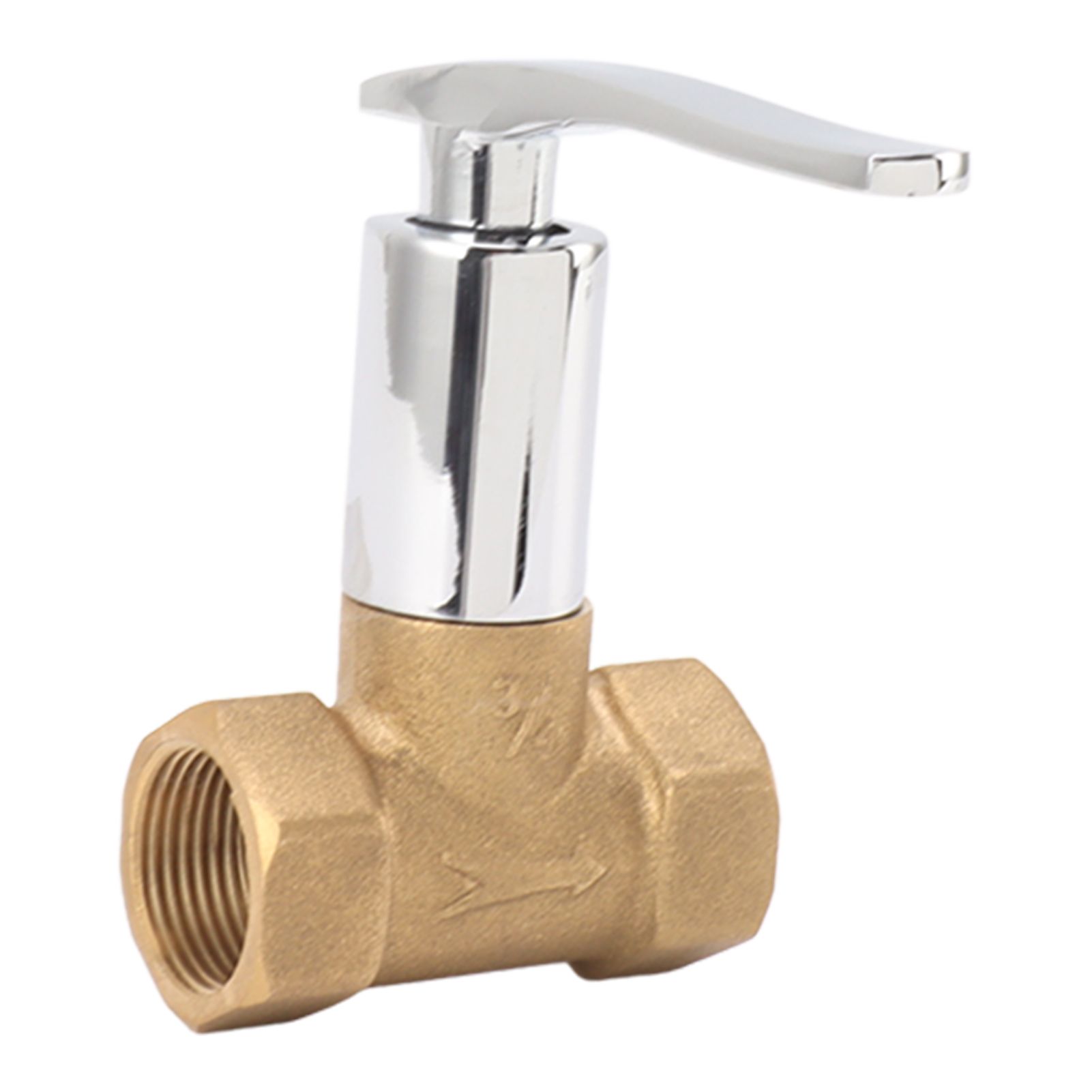 Water Stop Valve 3/4in Concealed Ceramic Brass Electroplated Water Valve for Kitchen Bathroom - Image 8