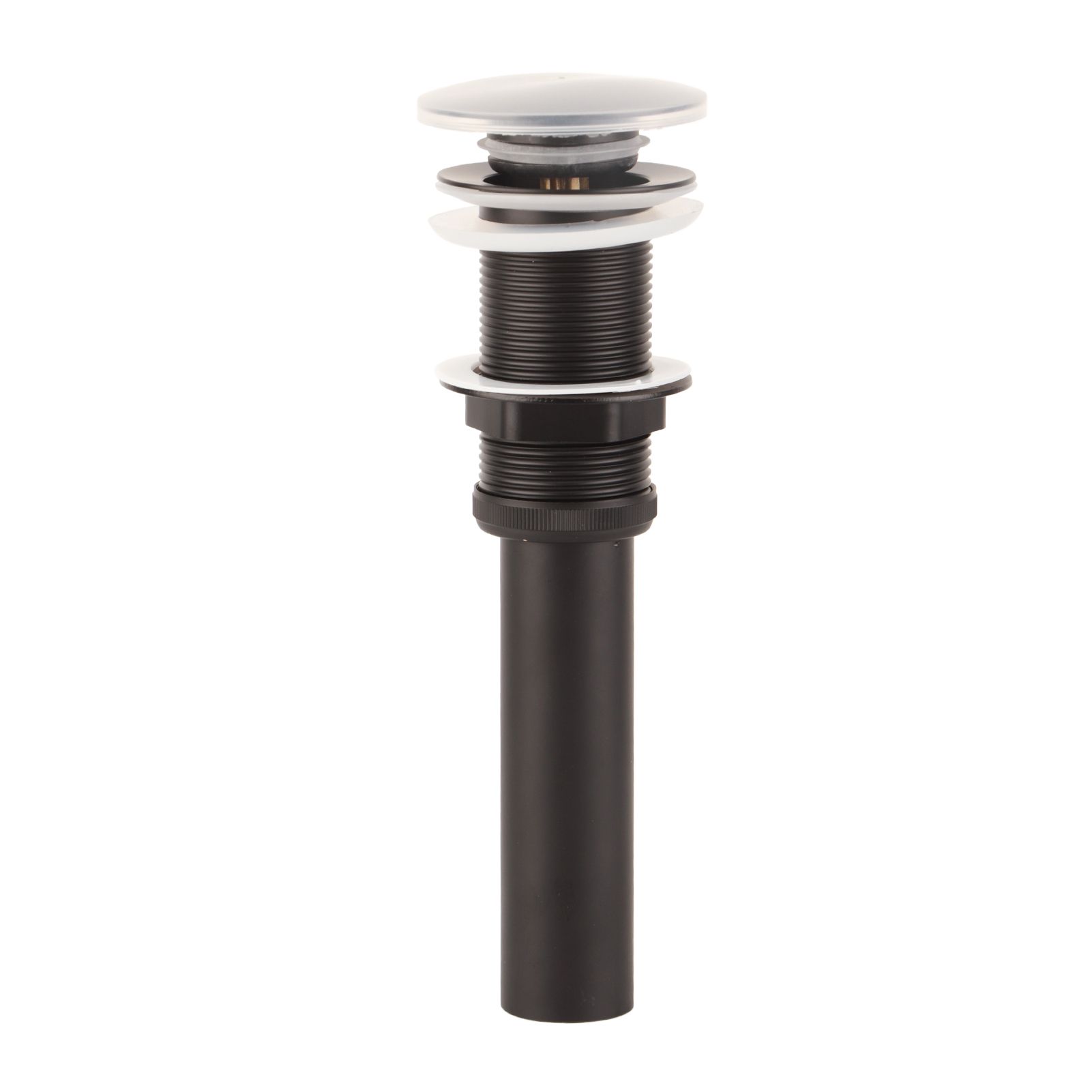 Stainless Steel Bathroom Sink Drain Rustproof Anti Clog Pop Up Drain Stopper Matte Black - Image 1
