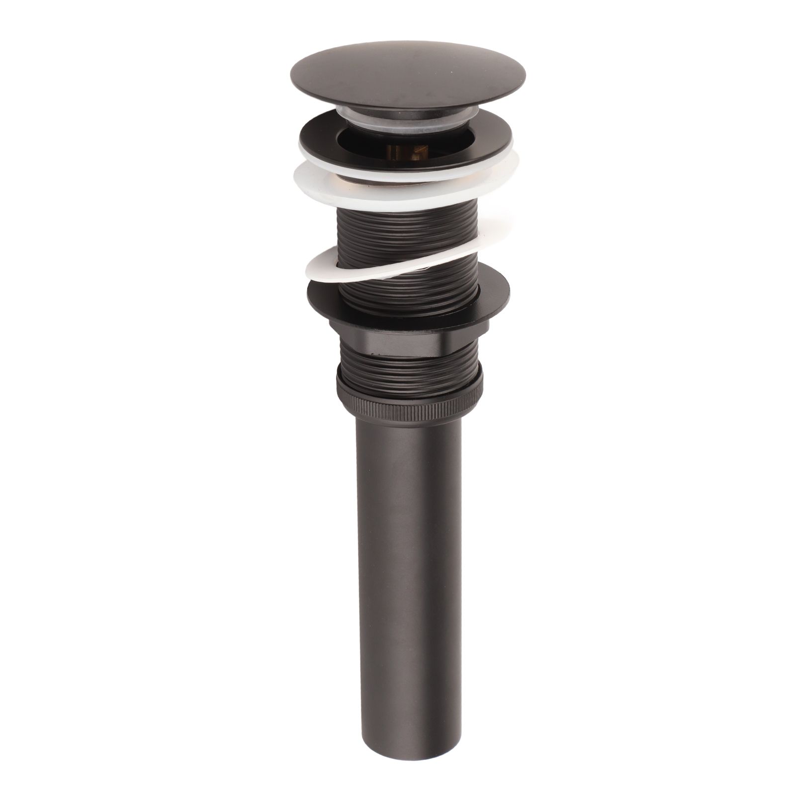 Stainless Steel Bathroom Sink Drain Rustproof Anti Clog Pop Up Drain Stopper Matte Black - Image 2