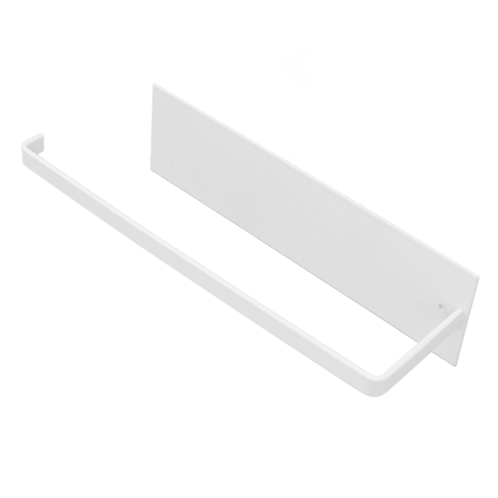 Paper Towel Holder Elegant Simple Heavy Duty Self Adhesive Paper Towel Roll Rack for Kitchen Bathroom Cabinets White - Image 4