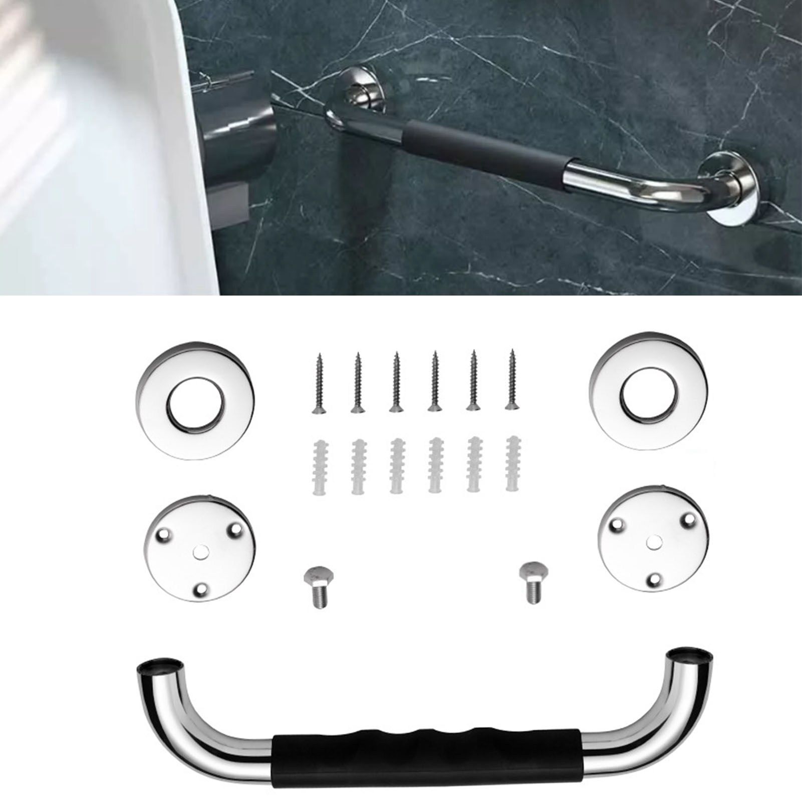 Safety Grab Bars Thickening 304 Stainless Steel Waterproof Slip Resistant Shower Handle for Bathroom - Image 6
