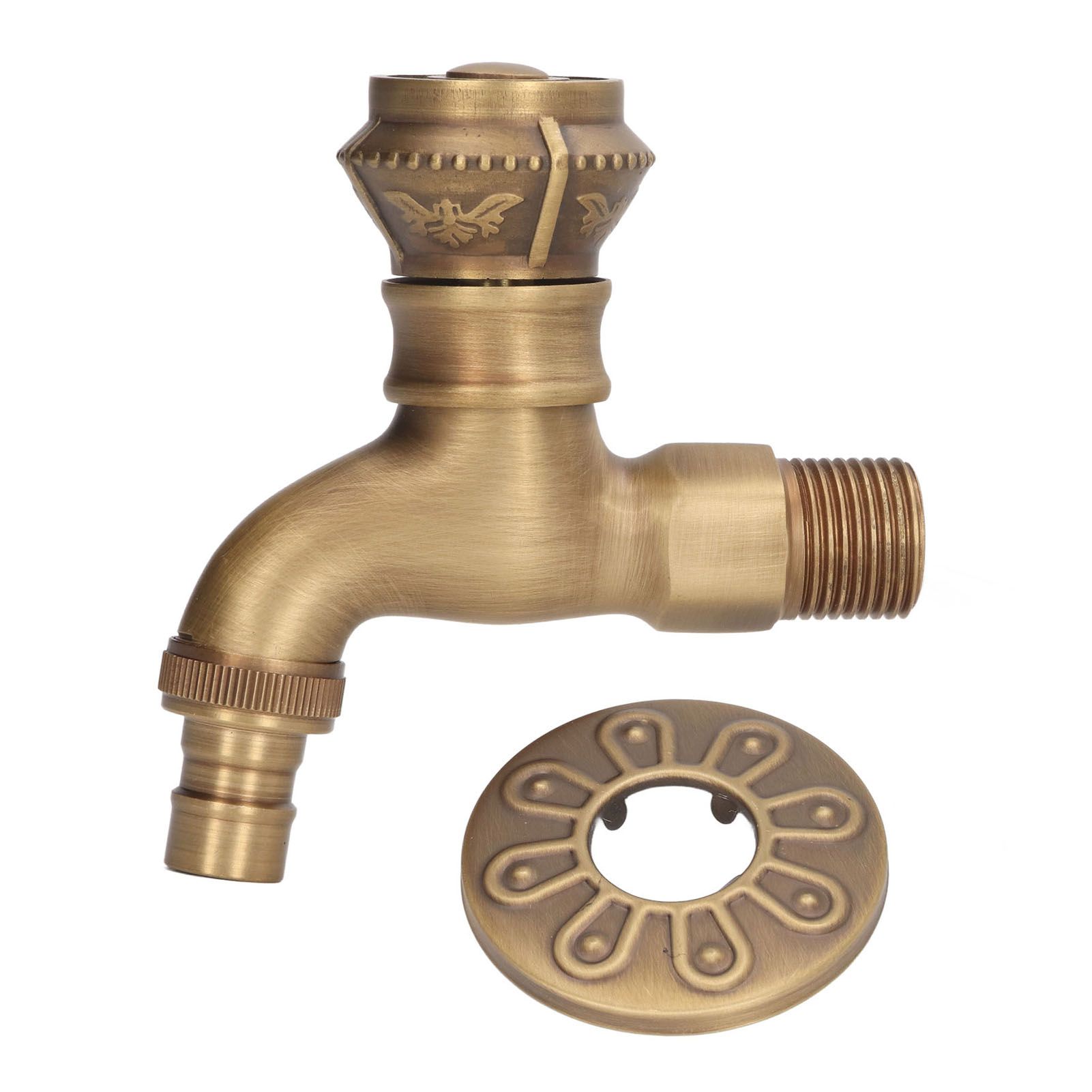 Antique Brass Faucet Bathroom Sink Faucet Cold Hot Water Tap Home Decoration for Basin - Image 1