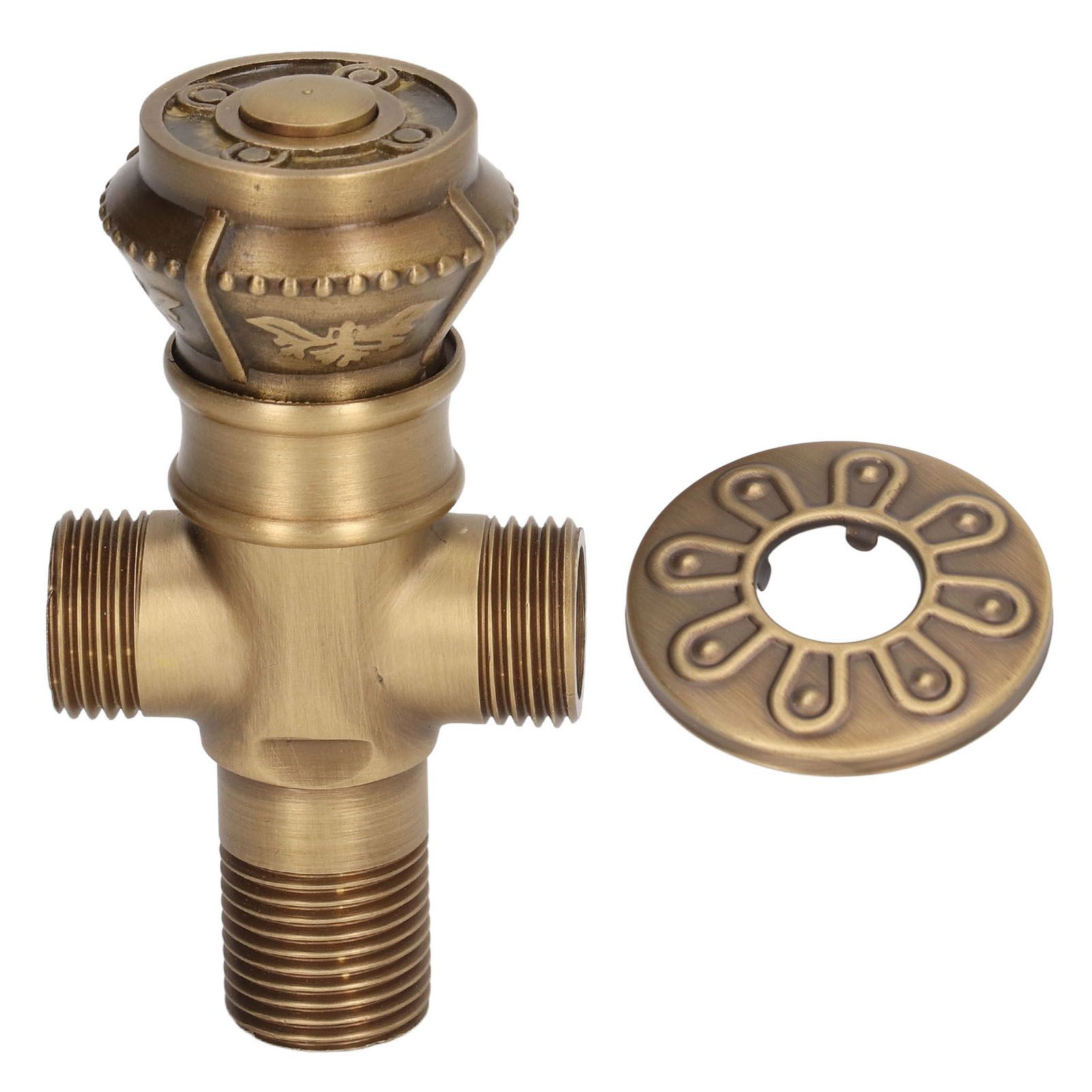 Angle Valve European Antique Style Cold Hot Water Faucet Turn Angle Water Stop Valve for Kitchen Bathroom - Image 2