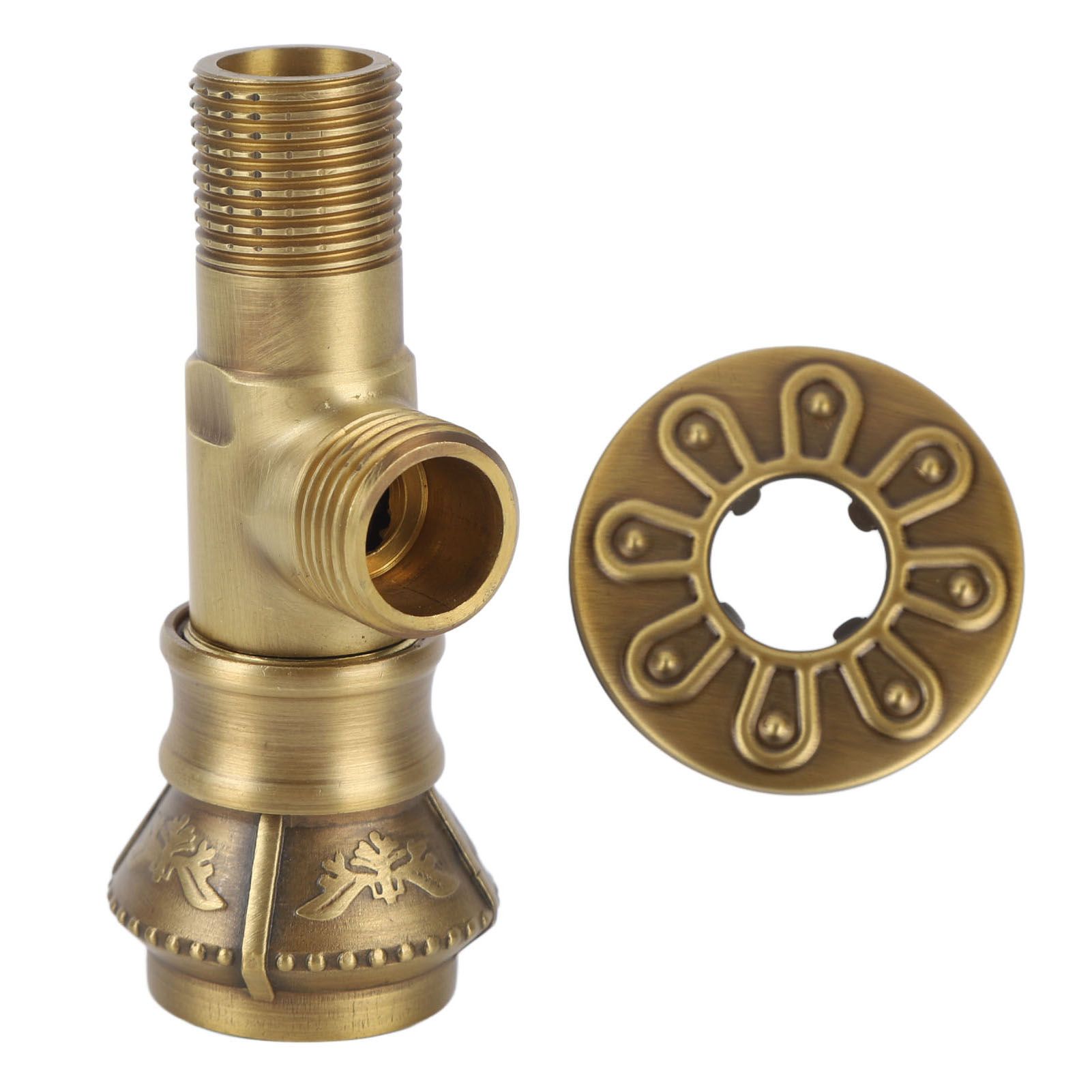Angle Valve Vintage European Style Brass Cold Hot Water Stop Valve for Water Sink Bathroom Toilet Kitchen - Image 3