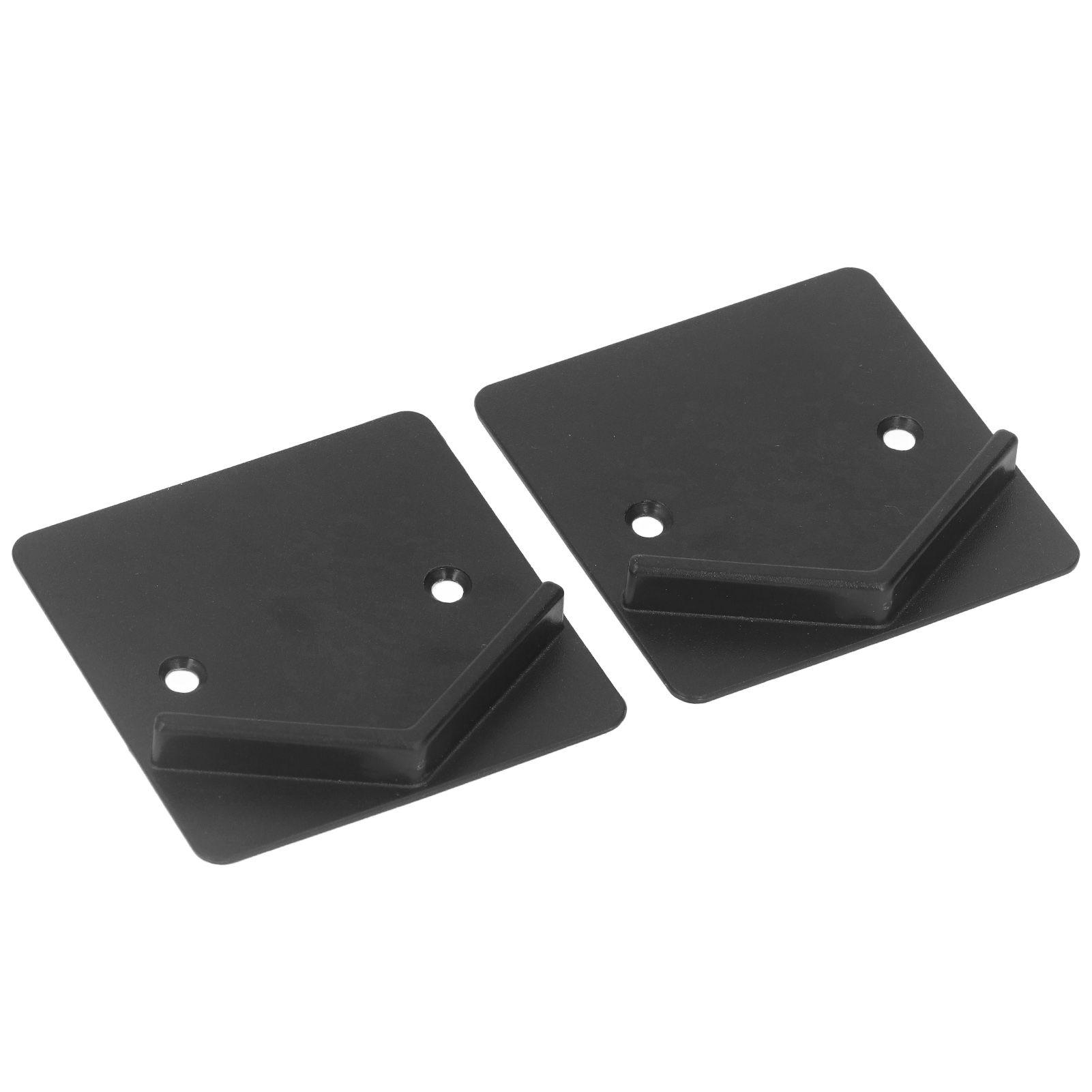 2Pcs Shower Curtain Rod Holder Square End Wall Mount Retainer Bathroom Accessories Black - Image 4