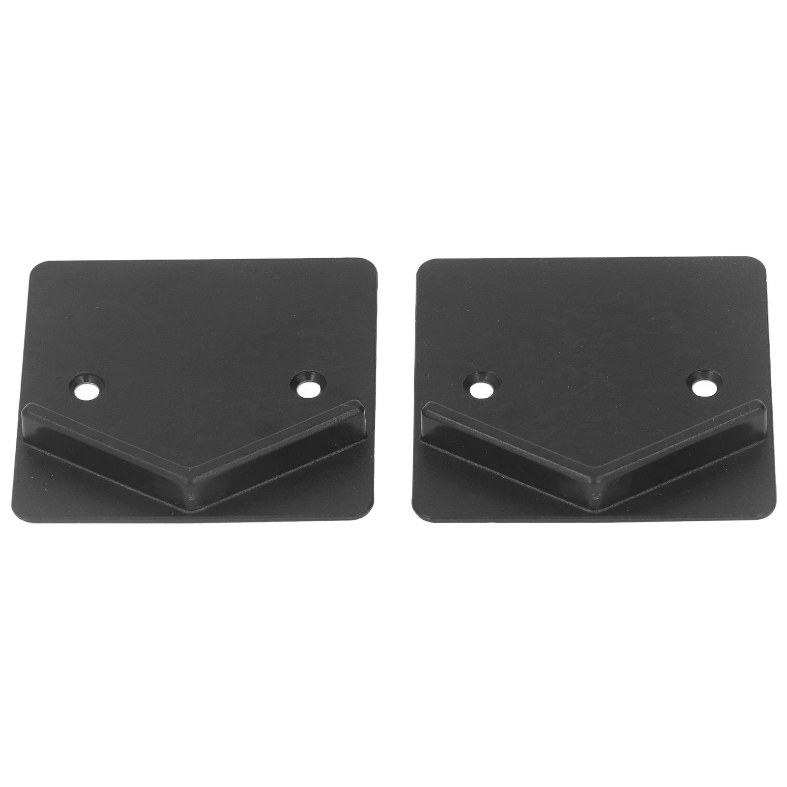 2Pcs Shower Curtain Rod Holder Square End Wall Mount Retainer Bathroom Accessories Black - Image 5