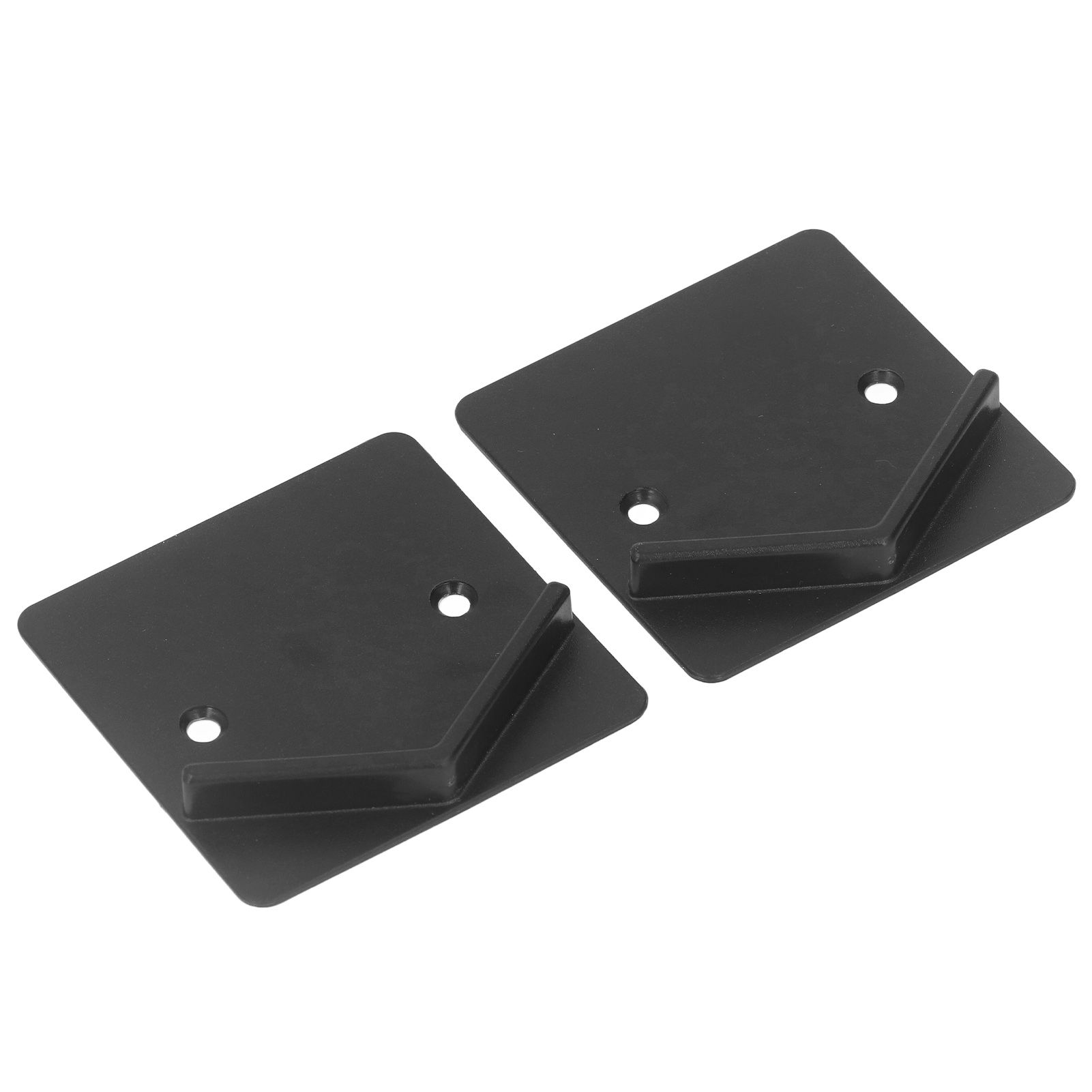 2Pcs Shower Curtain Rod Holder Square End Wall Mount Retainer Bathroom Accessories Black - Image 6