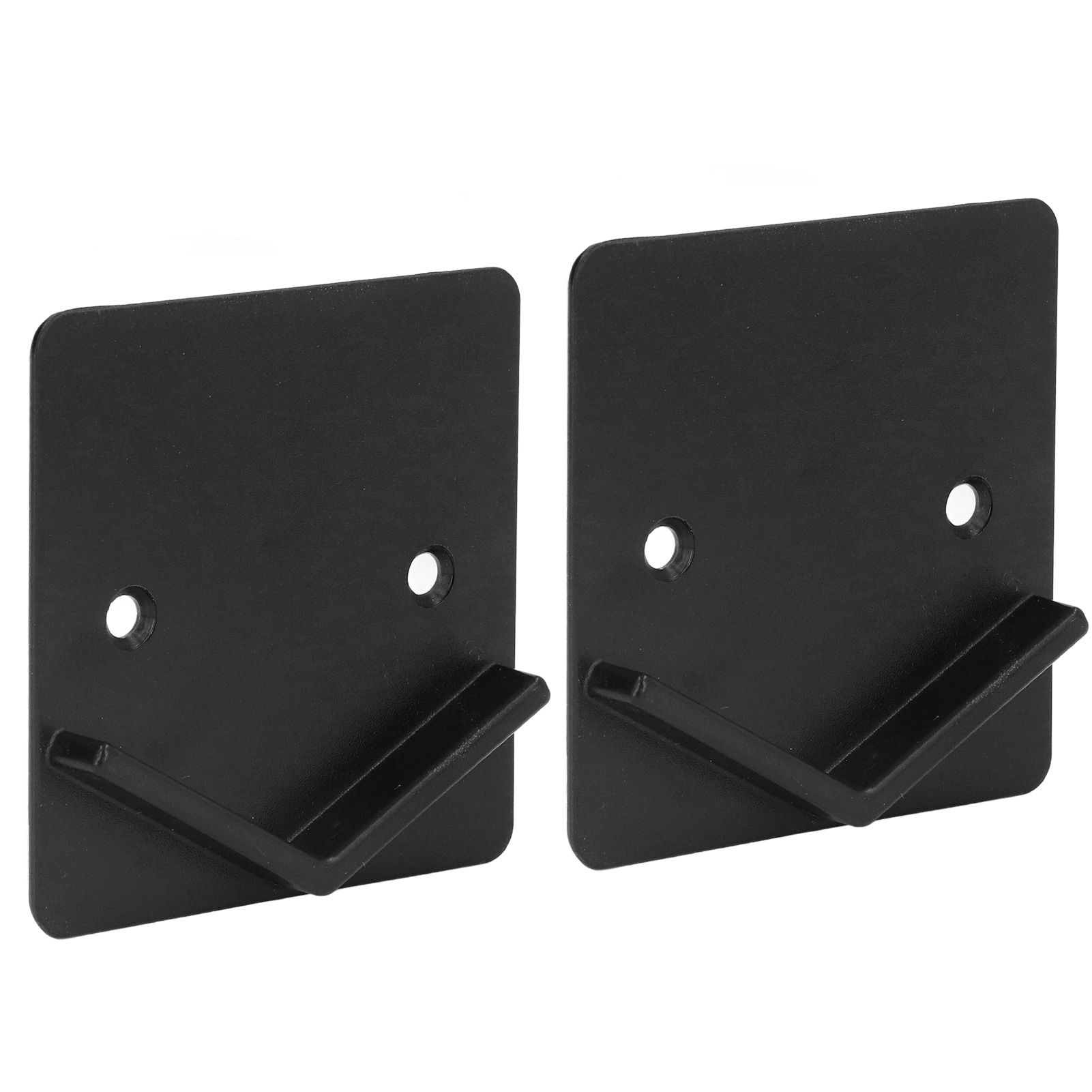 2Pcs Shower Curtain Rod Holder Square End Wall Mount Retainer Bathroom Accessories Black - Image 7
