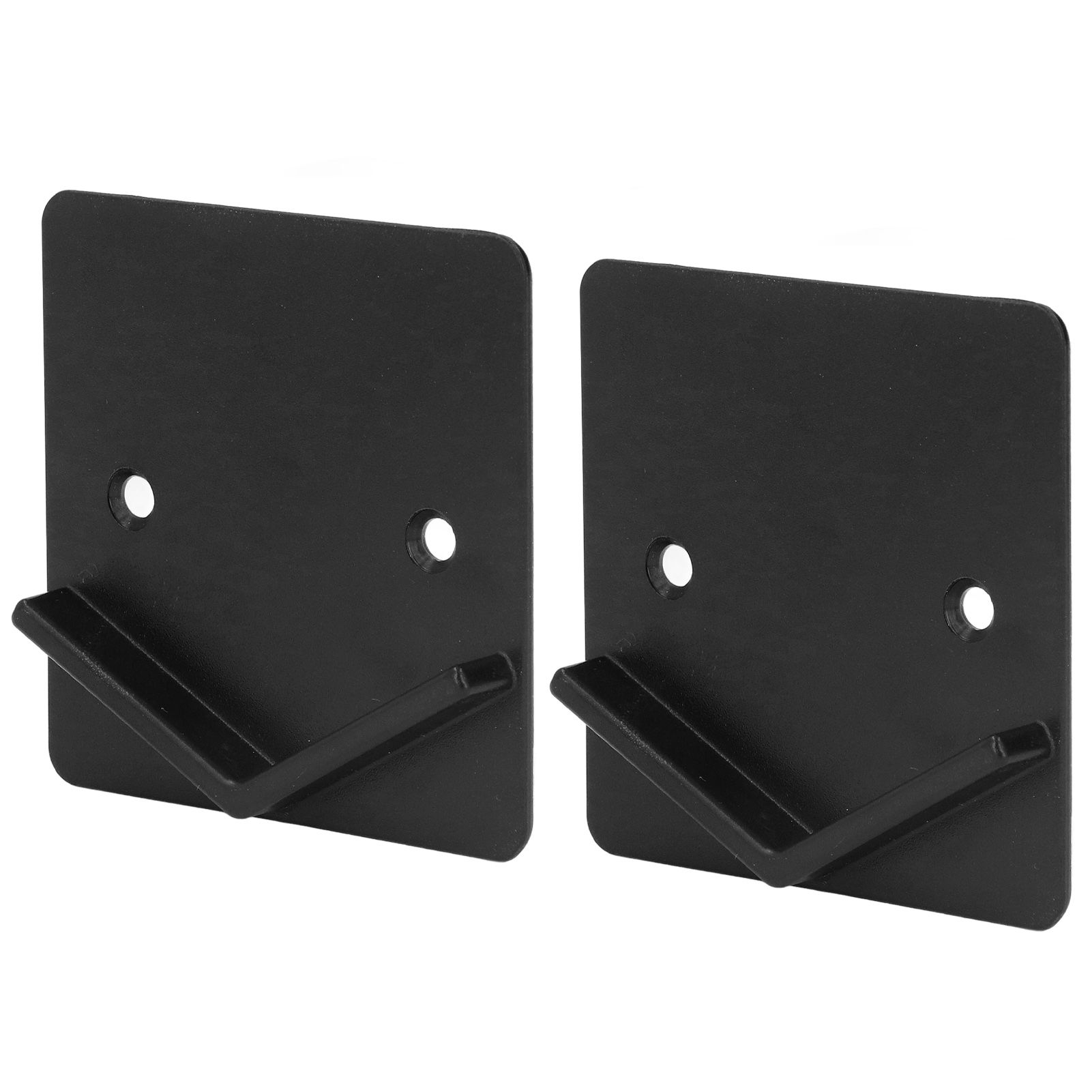 2Pcs Shower Curtain Rod Holder Square End Wall Mount Retainer Bathroom Accessories Black - Image 8