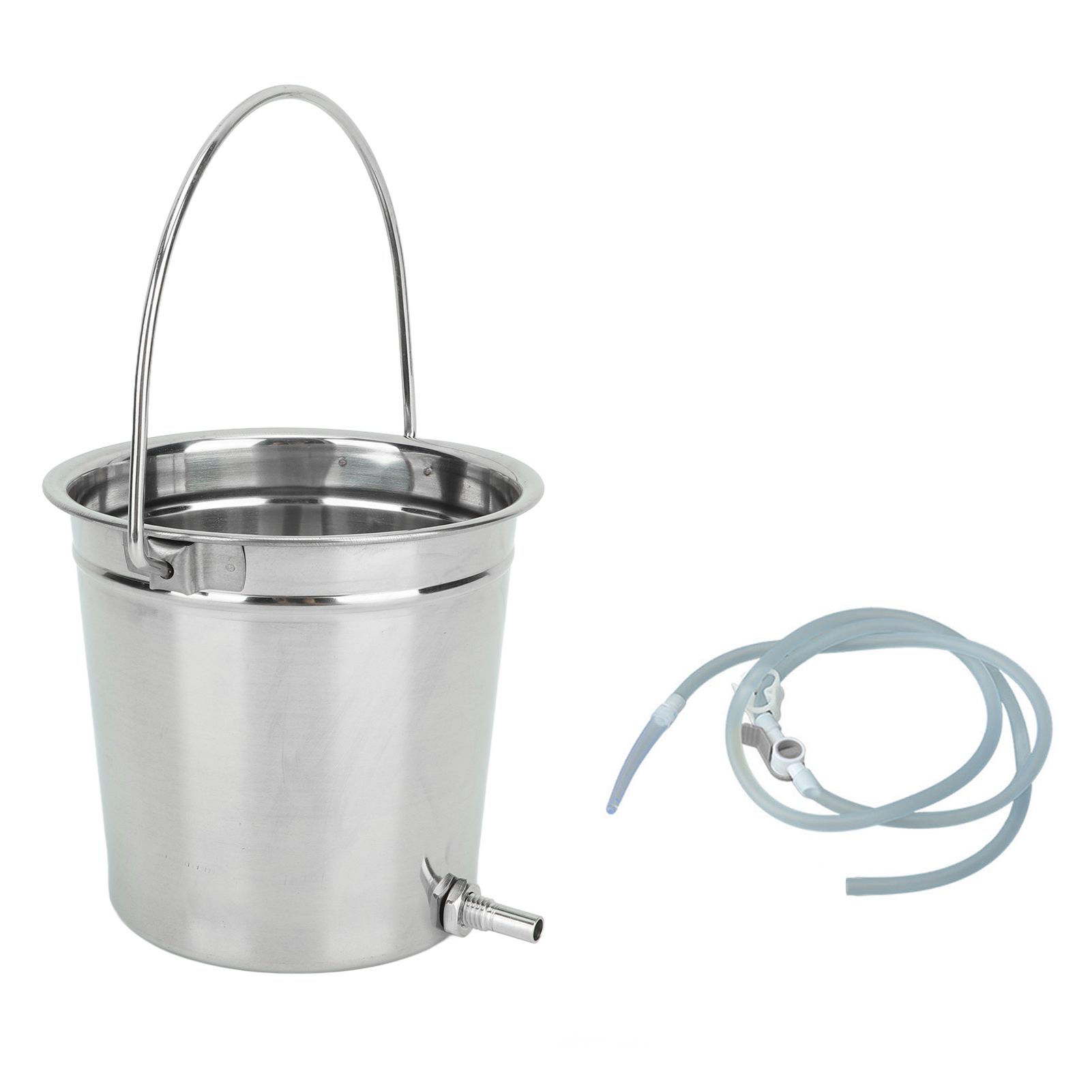 Enema Bucket Kit Stainless Steel Reusable Home Colon Cleansing Bucket for Health Care Tool 1.3L - Image 8