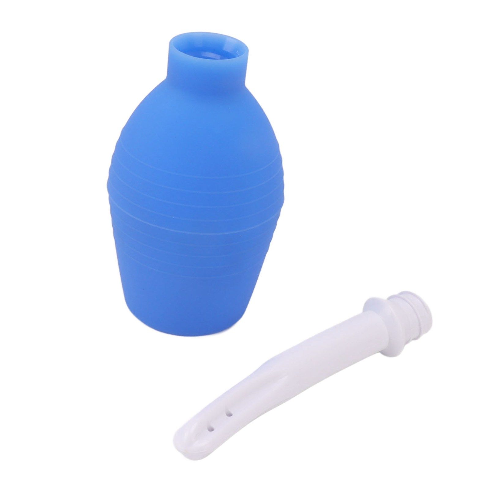 Enema Bulb Kit Silicone Reusable Anal Douche Vaginal Cleaner for Women and Men Hygienic 310ml Blue - Image 1