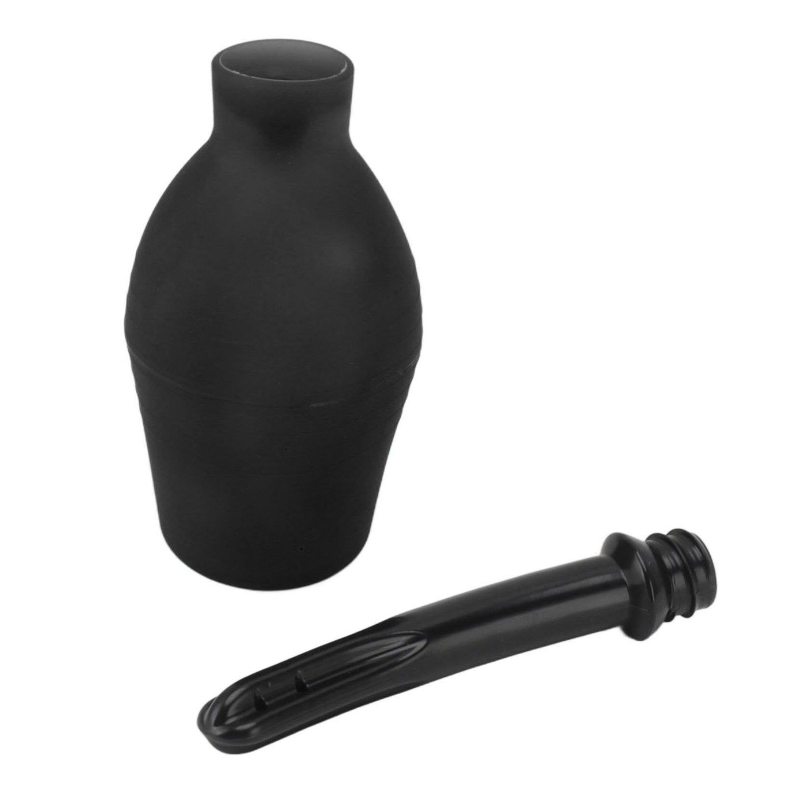 Enema Bulb Kit Silicone Reusable Anal Douche Vaginal Cleaner for Women and Men Hygienic 310ml Black - Image 1