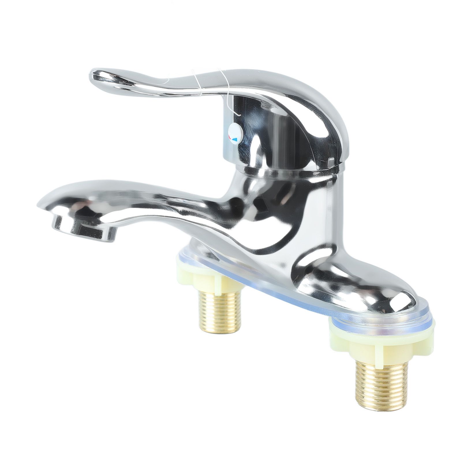 Bathroom Sink Faucet Zinc Alloy 2 Hole Single Handle Hot and Cold Water Mixer Tap for Home Hotel - Image 1