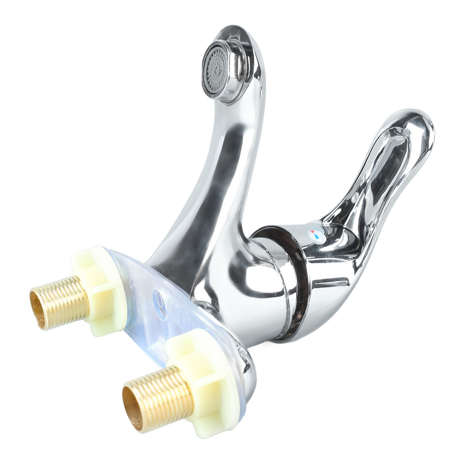 Bathroom Sink Faucet Zinc Alloy 2 Hole Single Handle Hot and Cold Water Mixer Tap for Home Hotel - Image 4