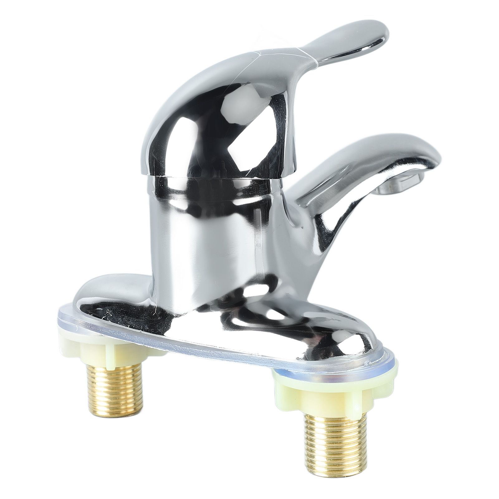 Bathroom Sink Faucet Zinc Alloy 2 Hole Single Handle Hot and Cold Water Mixer Tap for Home Hotel - Image 5