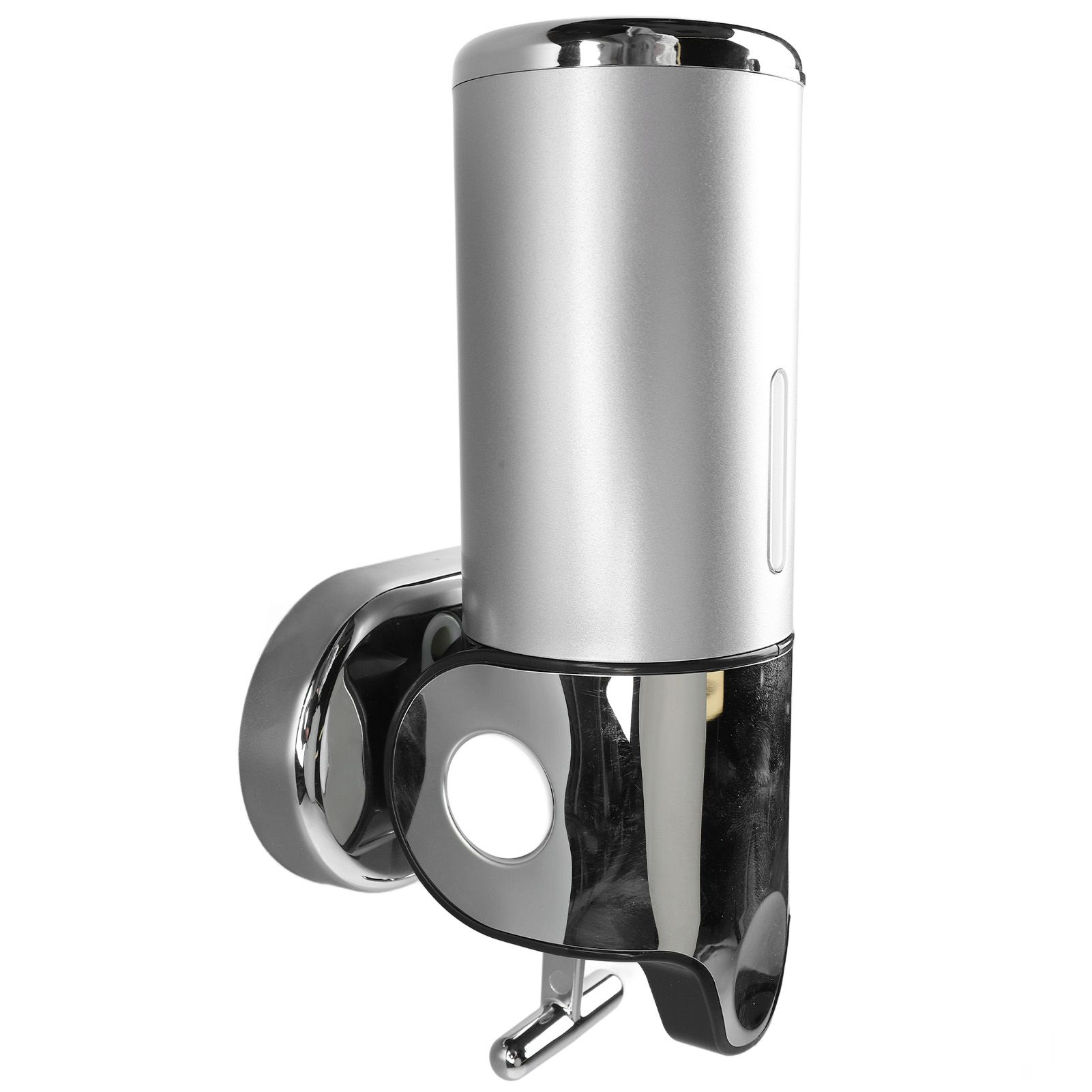 Wall Mounted Soap Dispenser Silver ABS Conditioner Body Wash Dispenser 500ml Soap Liquid Holder for Hotels Restaurants Home - Image 2