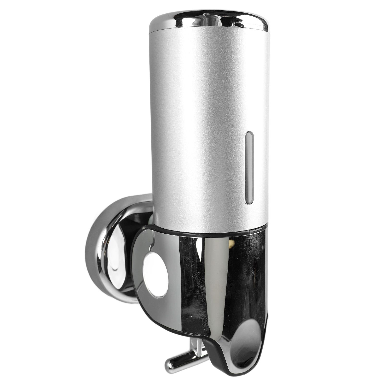 Wall Mounted Soap Dispenser Silver ABS Conditioner Body Wash Dispenser 500ml Soap Liquid Holder for Hotels Restaurants Home - Image 3
