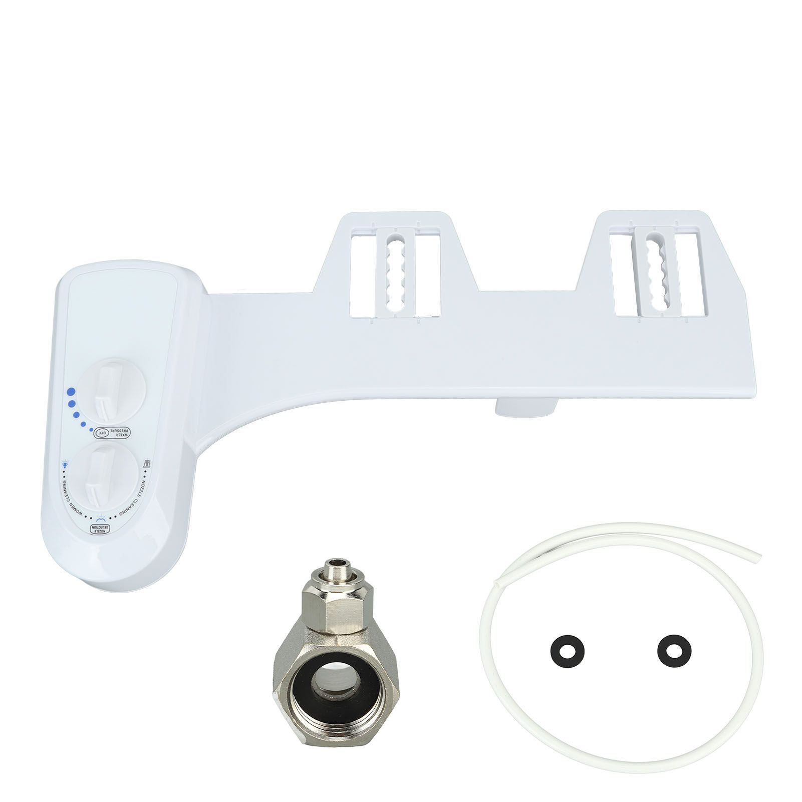 Bidet Attachment Self Cleaning Dual Nozzle Adjustable Water Pressure Cold Water Toilet Bidet for Feminine Wash 3/8 - Image 1