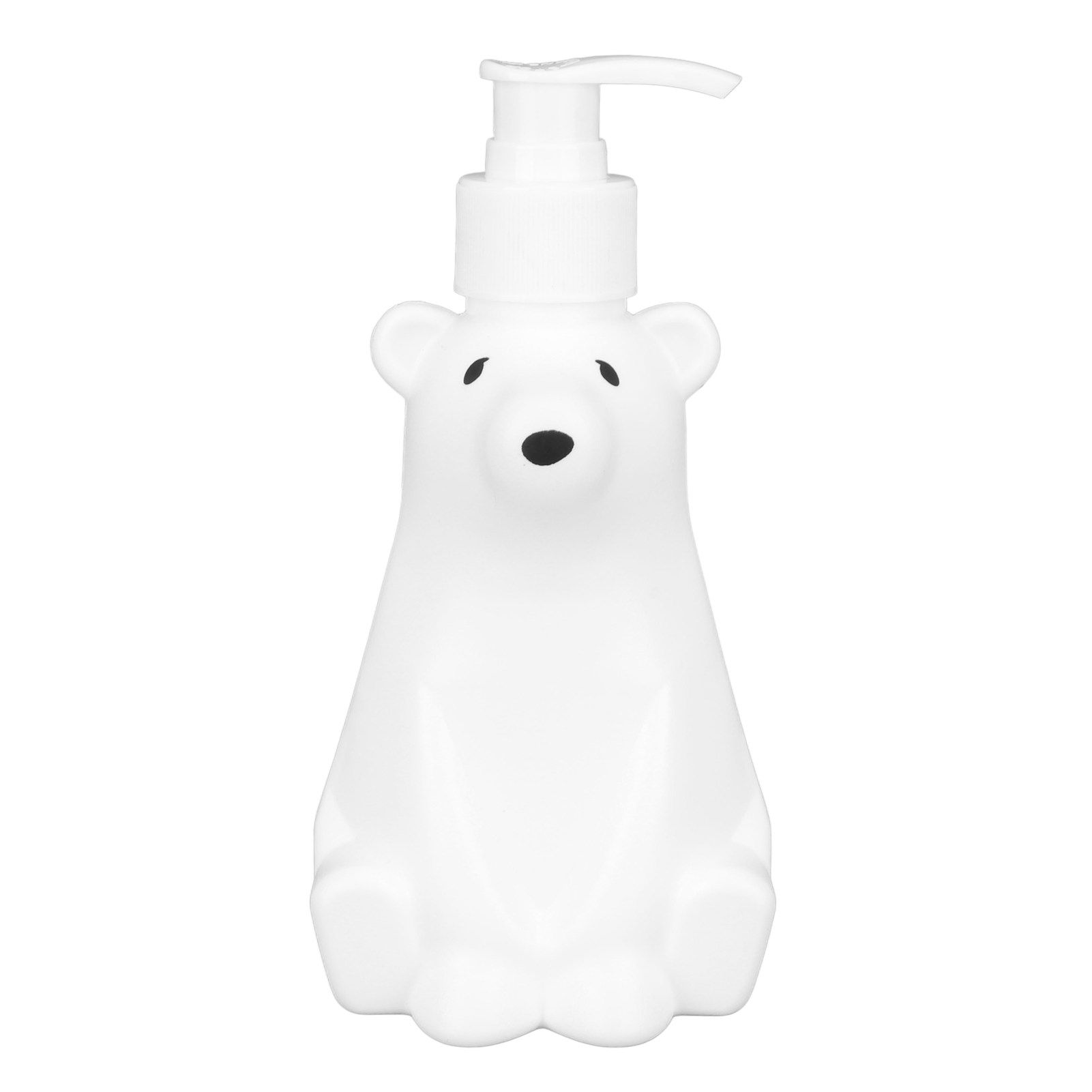 Shampoo Dispenser White Bear Style Pump Type Durable PP PE Widely Used Shower Bottles for Bathroom Washroom Toilet S(6.5x2.9in) - Image 1