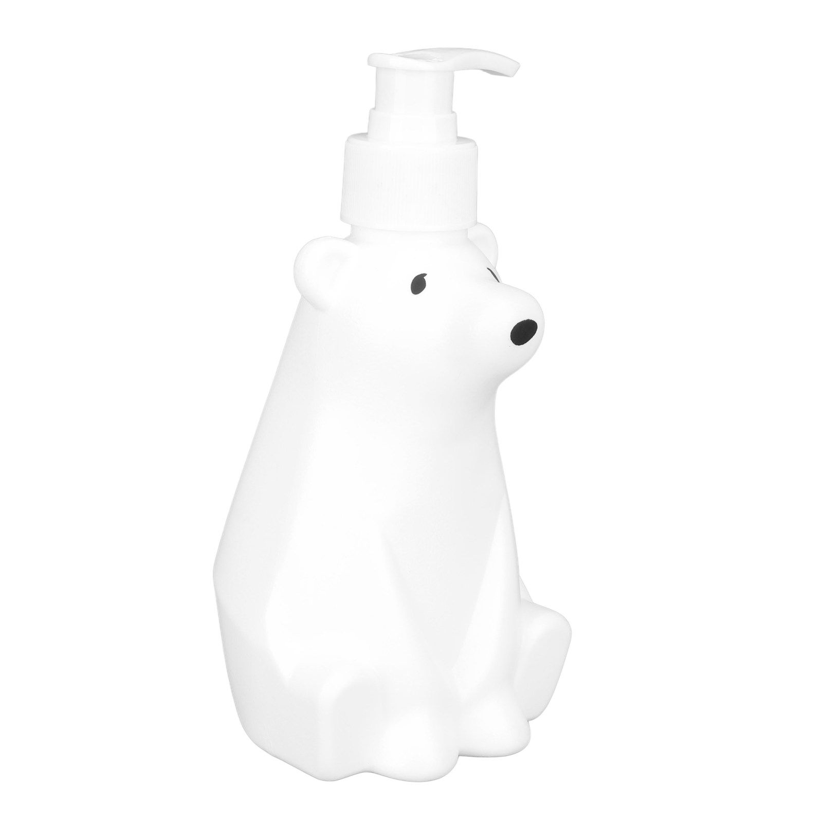 Shampoo Dispenser White Bear Style Pump Type Durable PP PE Widely Used Shower Bottles for Bathroom Washroom Toilet S(6.5x2.9in) - Image 2