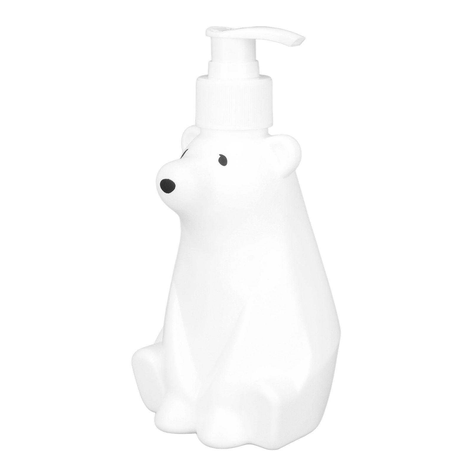Shampoo Dispenser White Bear Style Pump Type Durable PP PE Widely Used Shower Bottles for Bathroom Washroom Toilet S(6.5x2.9in) - Image 3