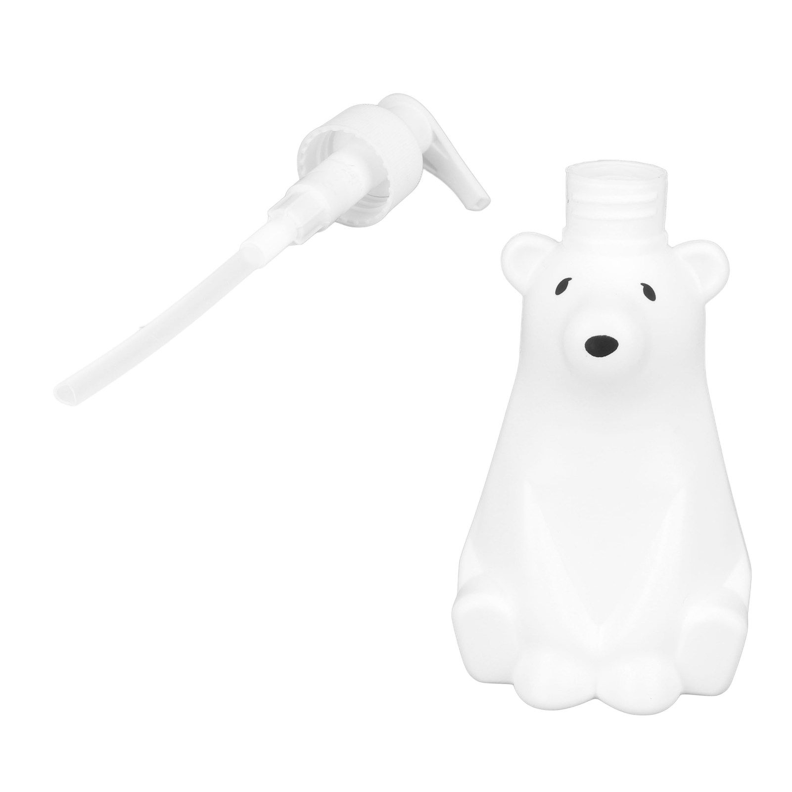 Shampoo Dispenser White Bear Style Pump Type Durable PP PE Widely Used Shower Bottles for Bathroom Washroom Toilet S(6.5x2.9in) - Image 8