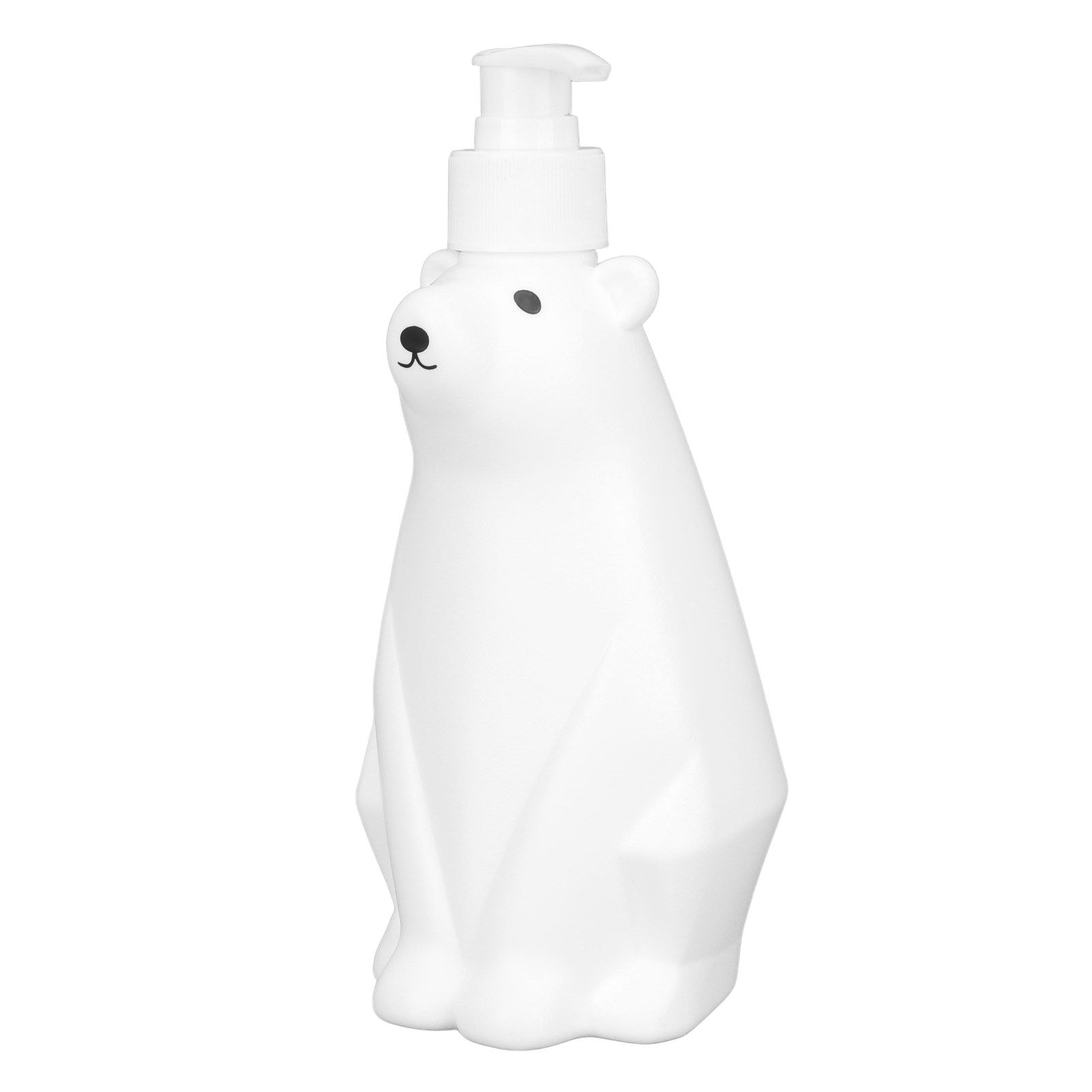 Shampoo Dispenser White Bear Style Pump Type Durable PP PE Widely Used Shower Bottles for Bathroom Washroom Toilet M(11.6x3.0in) - Image 2