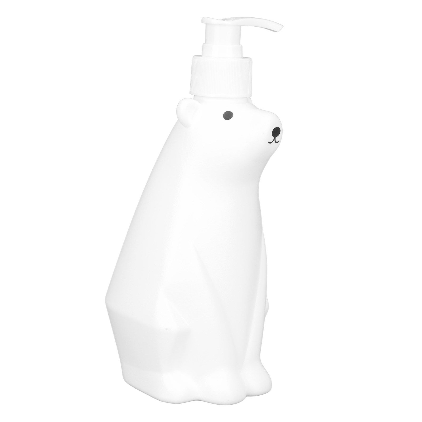 Shampoo Dispenser White Bear Style Pump Type Durable PP PE Widely Used Shower Bottles for Bathroom Washroom Toilet M(11.6x3.0in) - Image 3