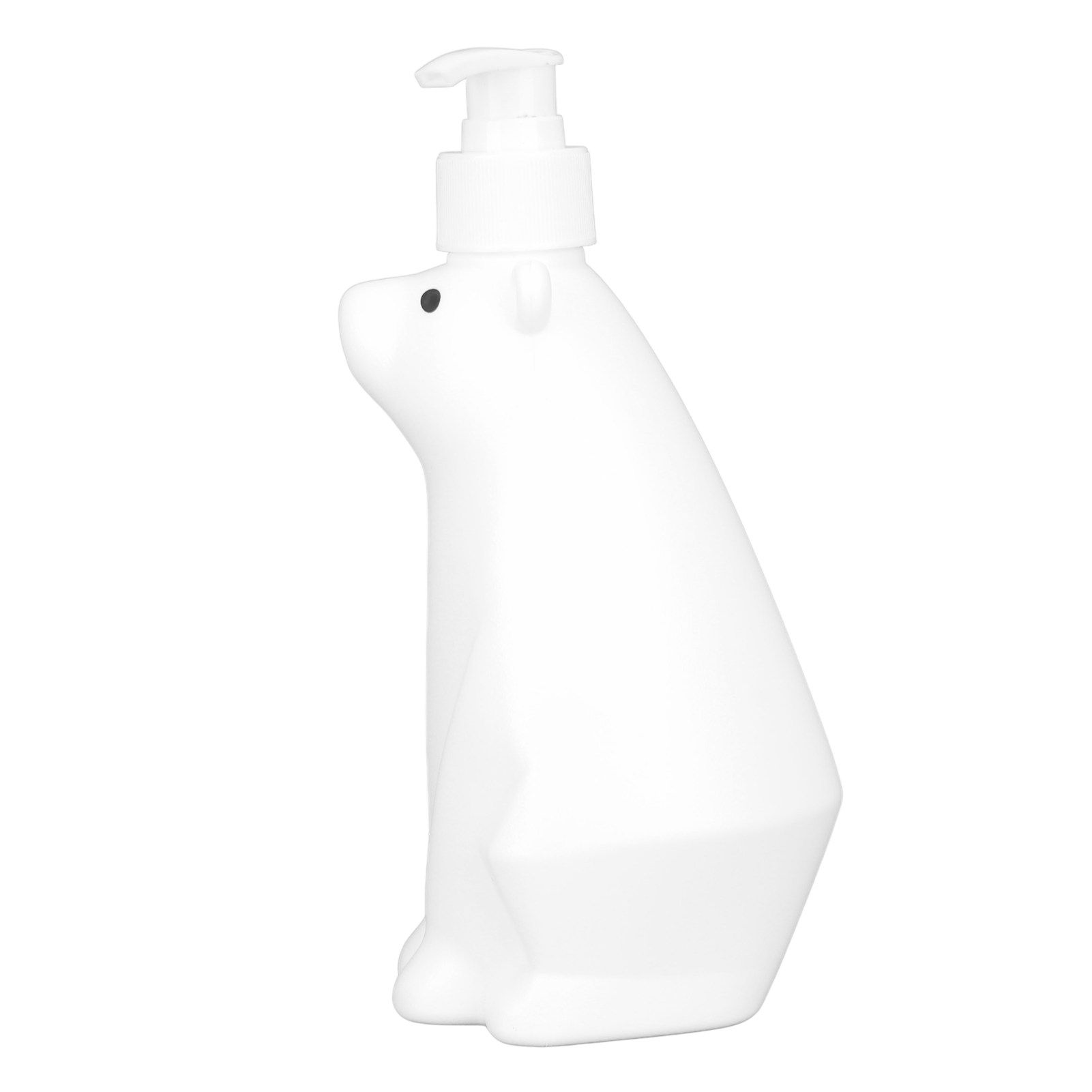 Shampoo Dispenser White Bear Style Pump Type Durable PP PE Widely Used Shower Bottles for Bathroom Washroom Toilet M(11.6x3.0in) - Image 4