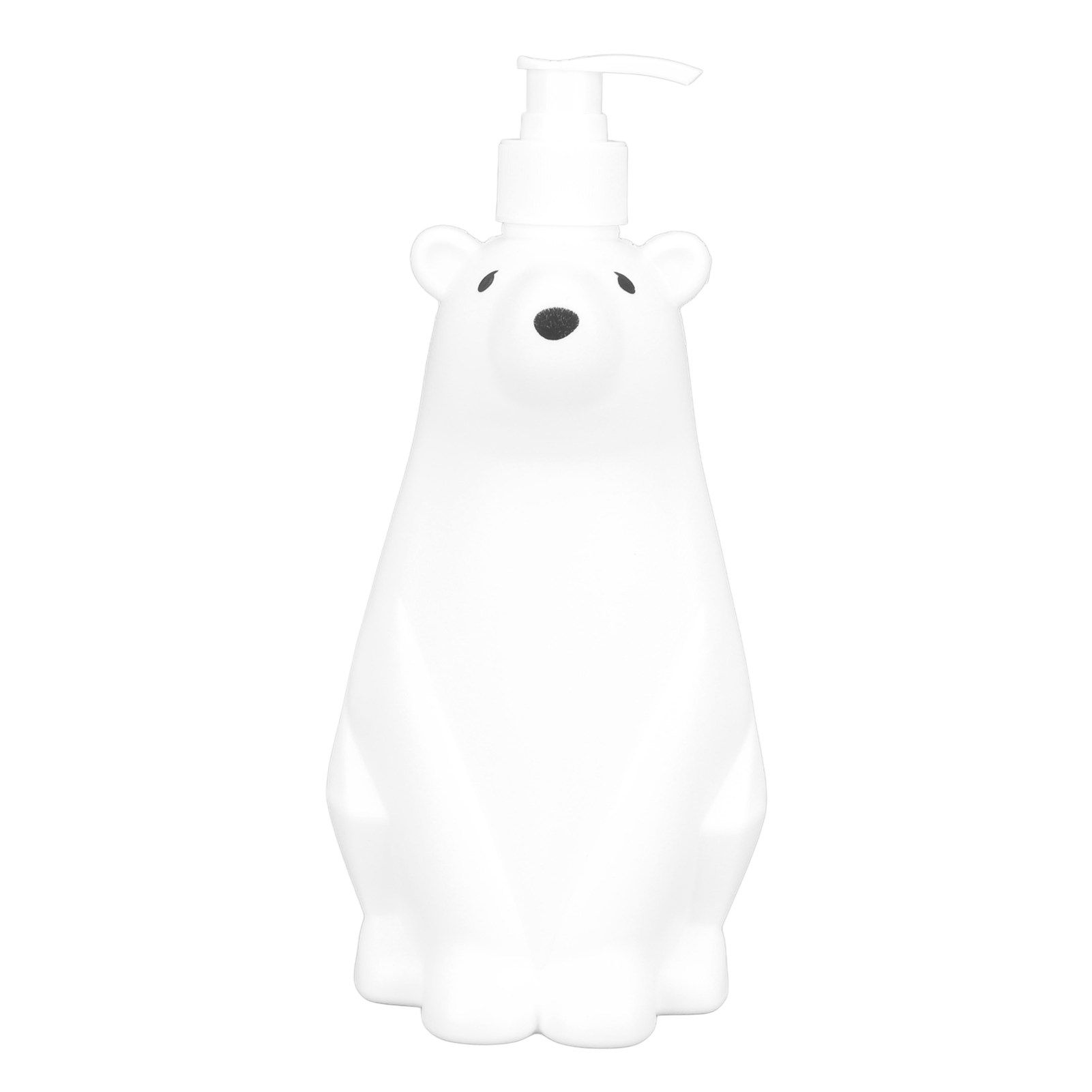 Shampoo Dispenser White Bear Style Pump Type Durable PP PE Widely Used Shower Bottles for Bathroom Washroom Toilet L(9.2x11.6in) - Image 1