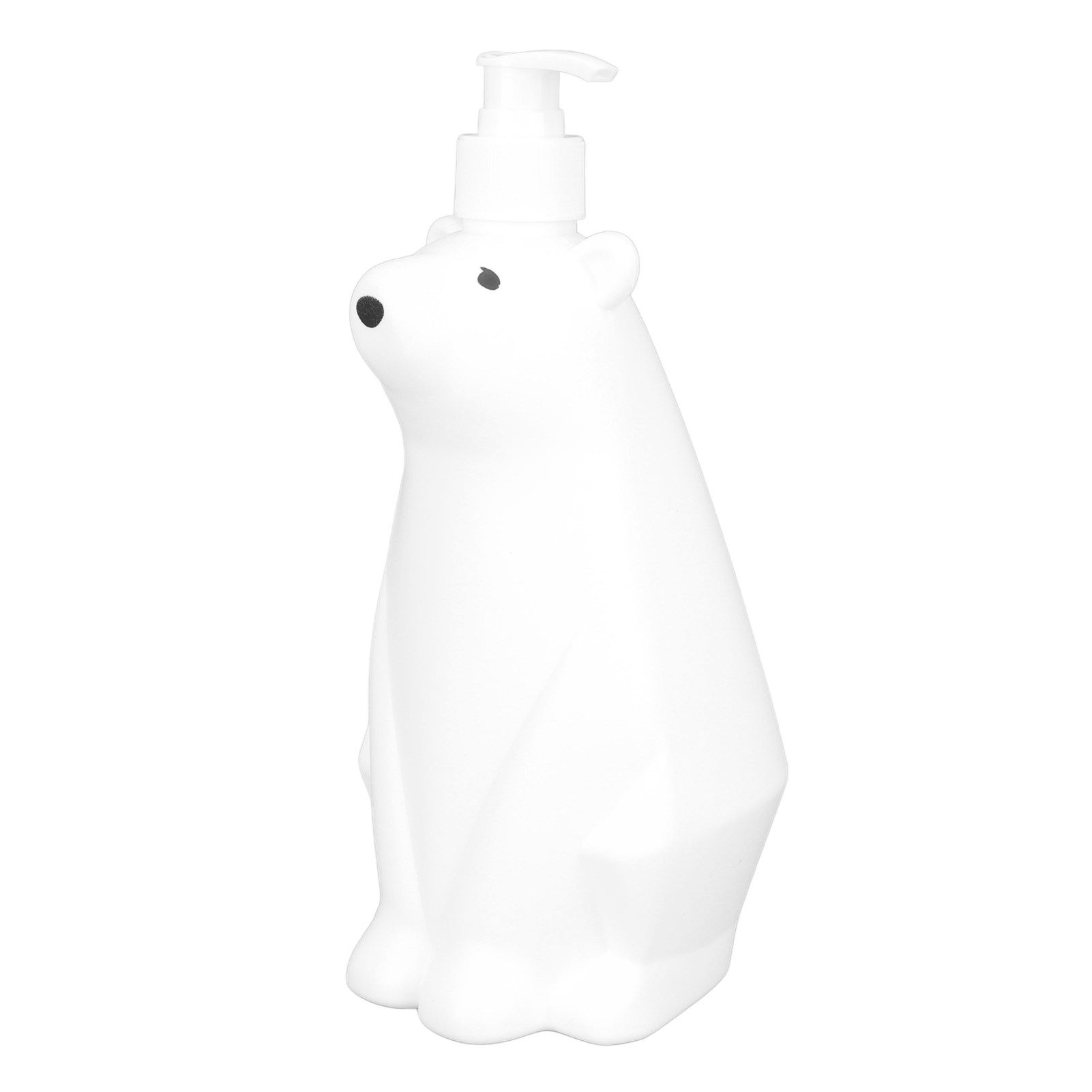 Shampoo Dispenser White Bear Style Pump Type Durable PP PE Widely Used Shower Bottles for Bathroom Washroom Toilet L(9.2x11.6in) - Image 2