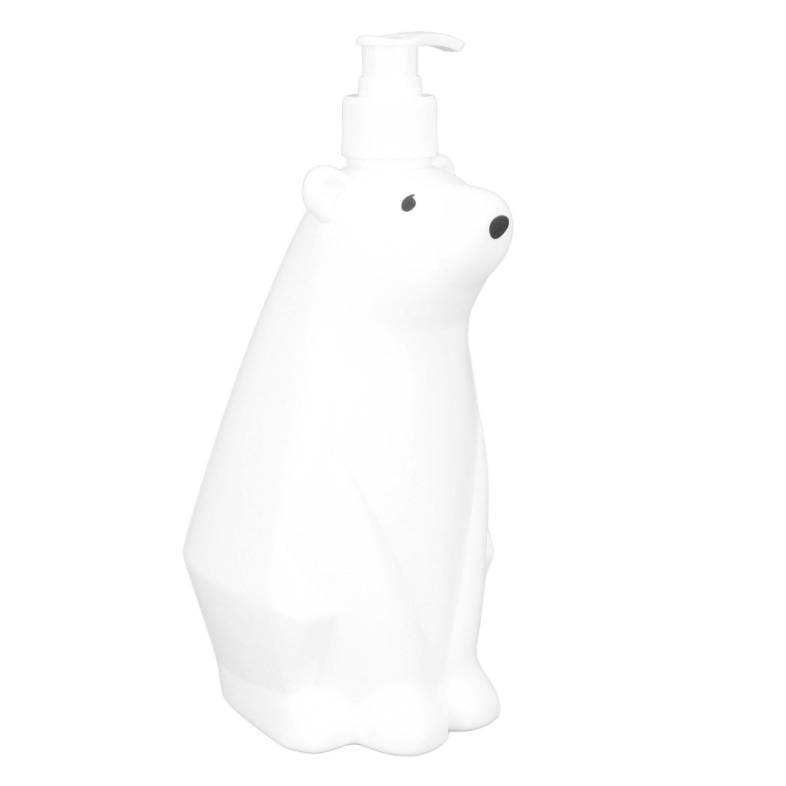 Shampoo Dispenser White Bear Style Pump Type Durable PP PE Widely Used Shower Bottles for Bathroom Washroom Toilet L(9.2x11.6in) - Image 3