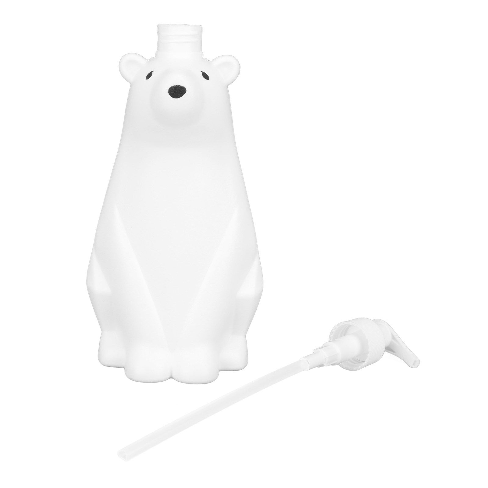 Shampoo Dispenser White Bear Style Pump Type Durable PP PE Widely Used Shower Bottles for Bathroom Washroom Toilet L(9.2x11.6in) - Image 6