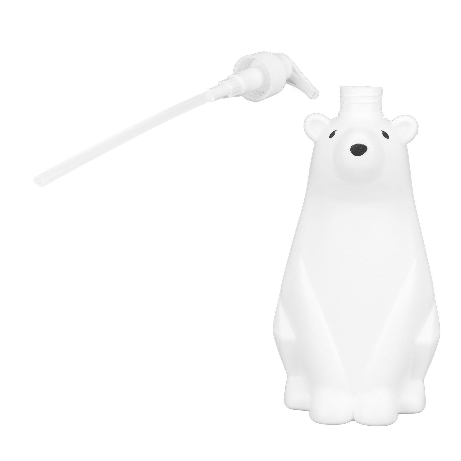 Shampoo Dispenser White Bear Style Pump Type Durable PP PE Widely Used Shower Bottles for Bathroom Washroom Toilet L(9.2x11.6in) - Image 8