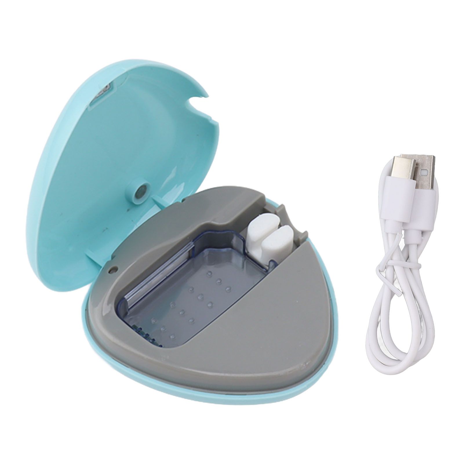 Toothbrush Sanitizer Portable Rechargeable Toothbrush Cleaner Holder Travel Home Toothbrush Case Blue - Image 1