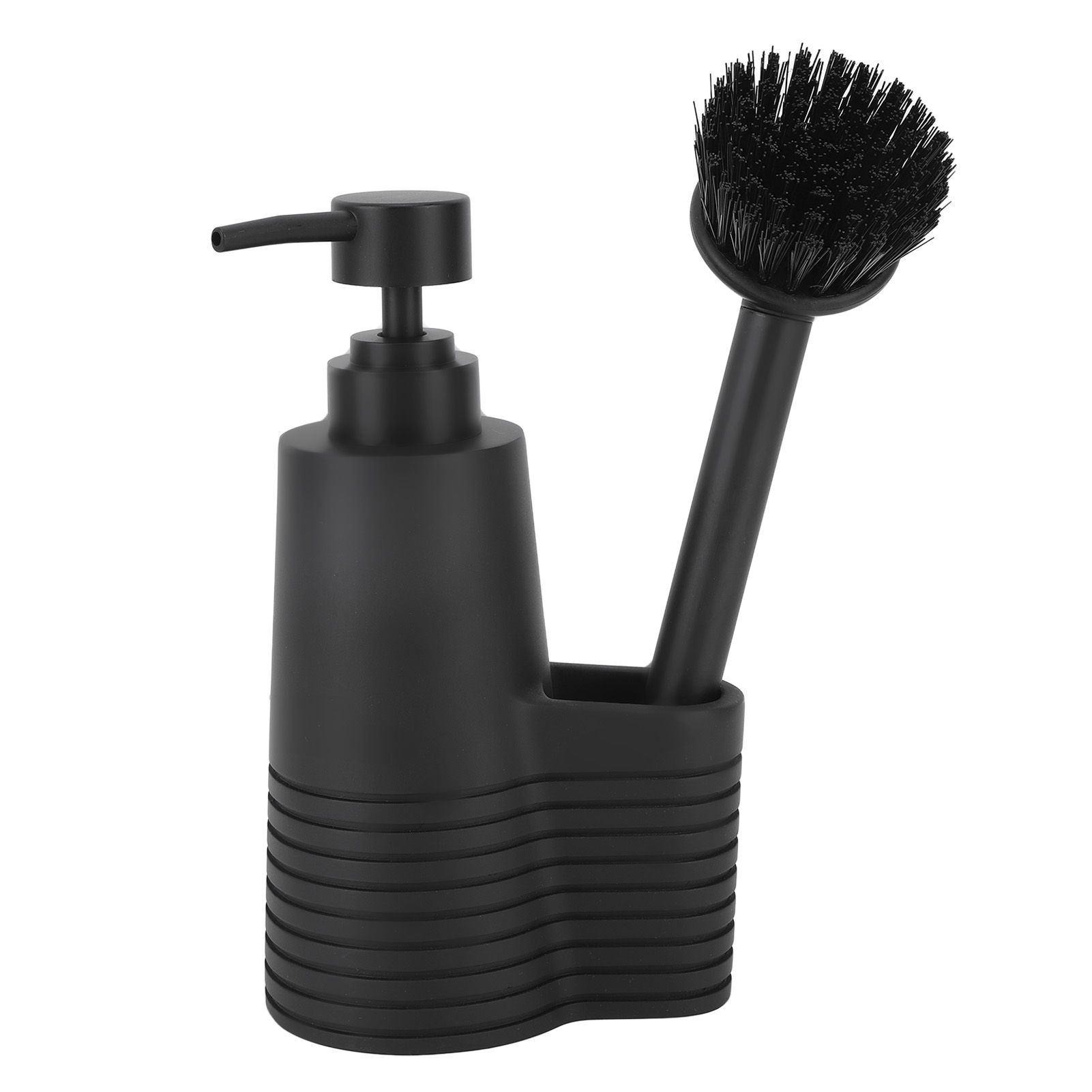 Dish Soap Dispenser Stainless Steel Washing Up Liquid Dispenser with Cleaning Brush for Kitchen - Image 1