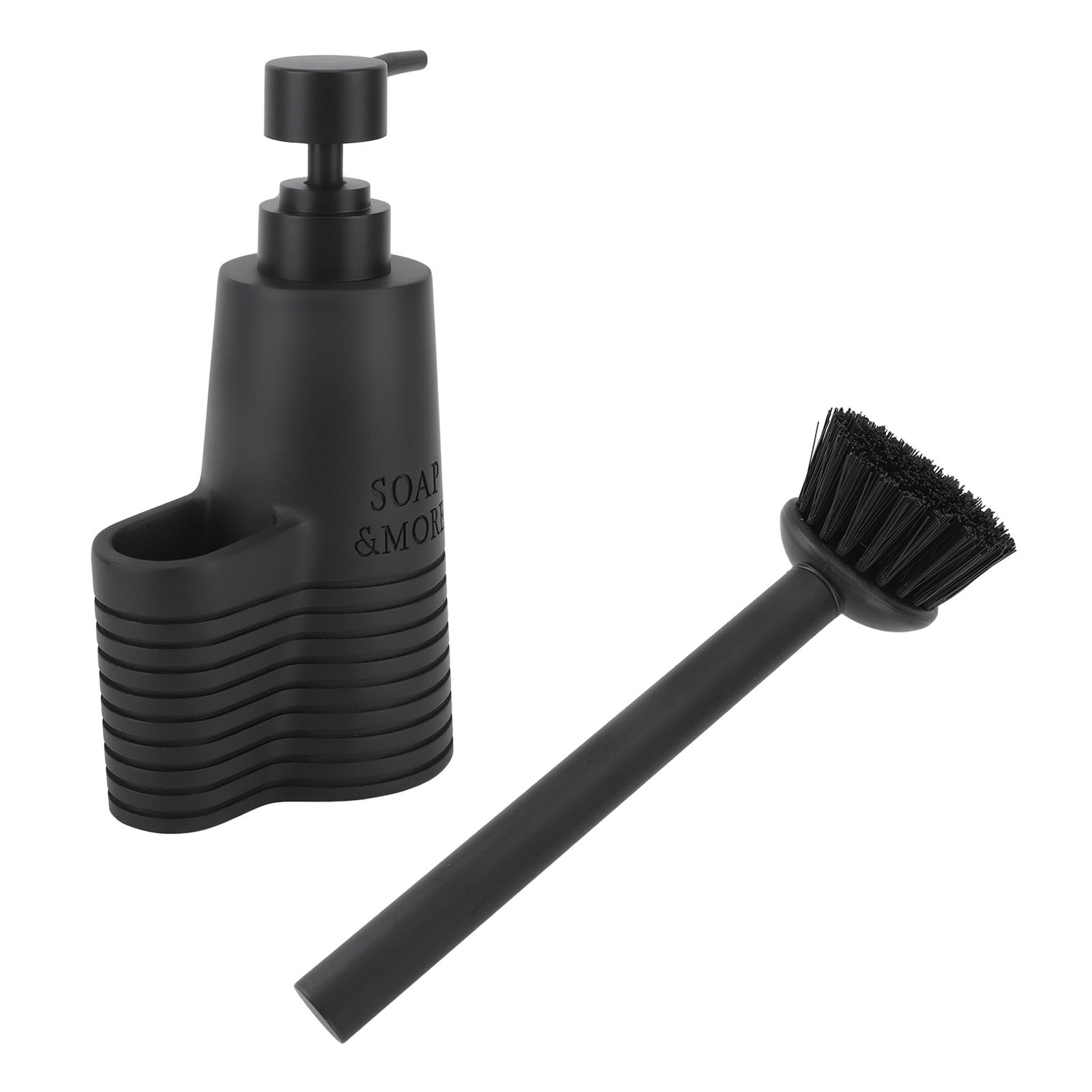 Dish Soap Dispenser Stainless Steel Washing Up Liquid Dispenser with Cleaning Brush for Kitchen - Image 4