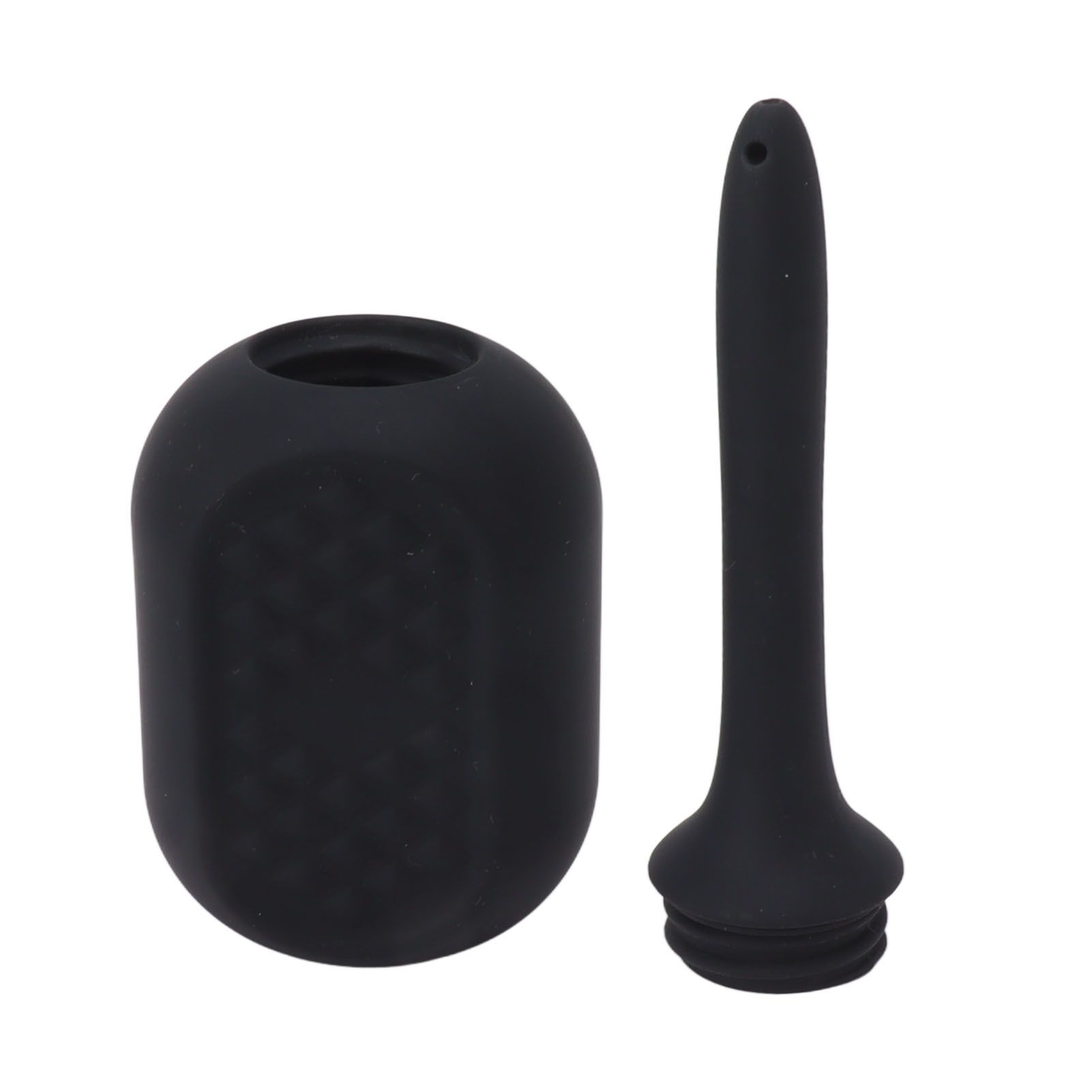 Douche Enema Cleaner Reusable Leak Proof Black Soft Silicone Colon Cleansing Anal Douche Cleaner for Men Women - Image 1