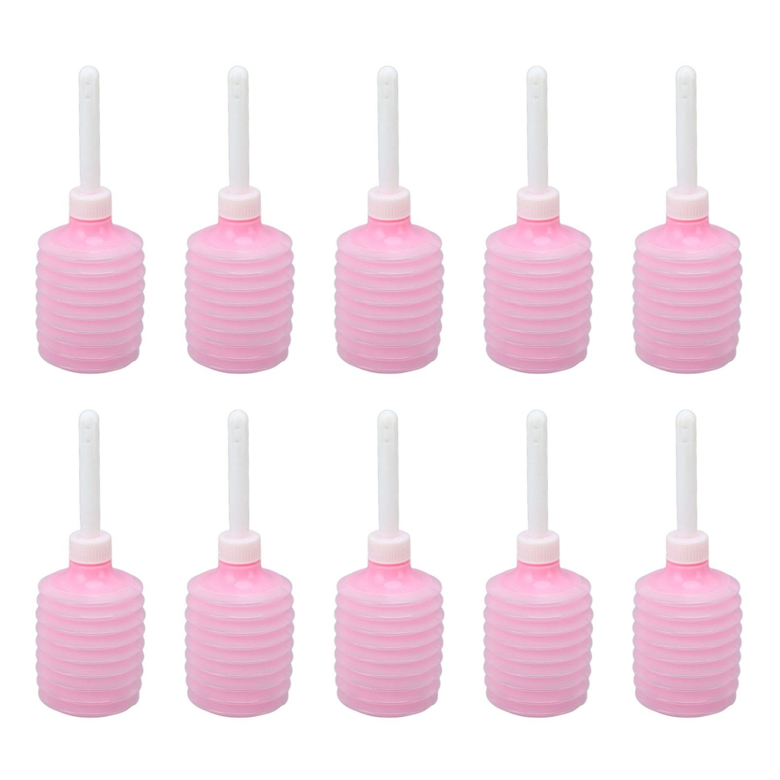 10 Pcs 200ml Enema Bulb Vaginal Douche Anal Douche Enema Water Bottle Disposable Enema Applicators Pink - Image 1