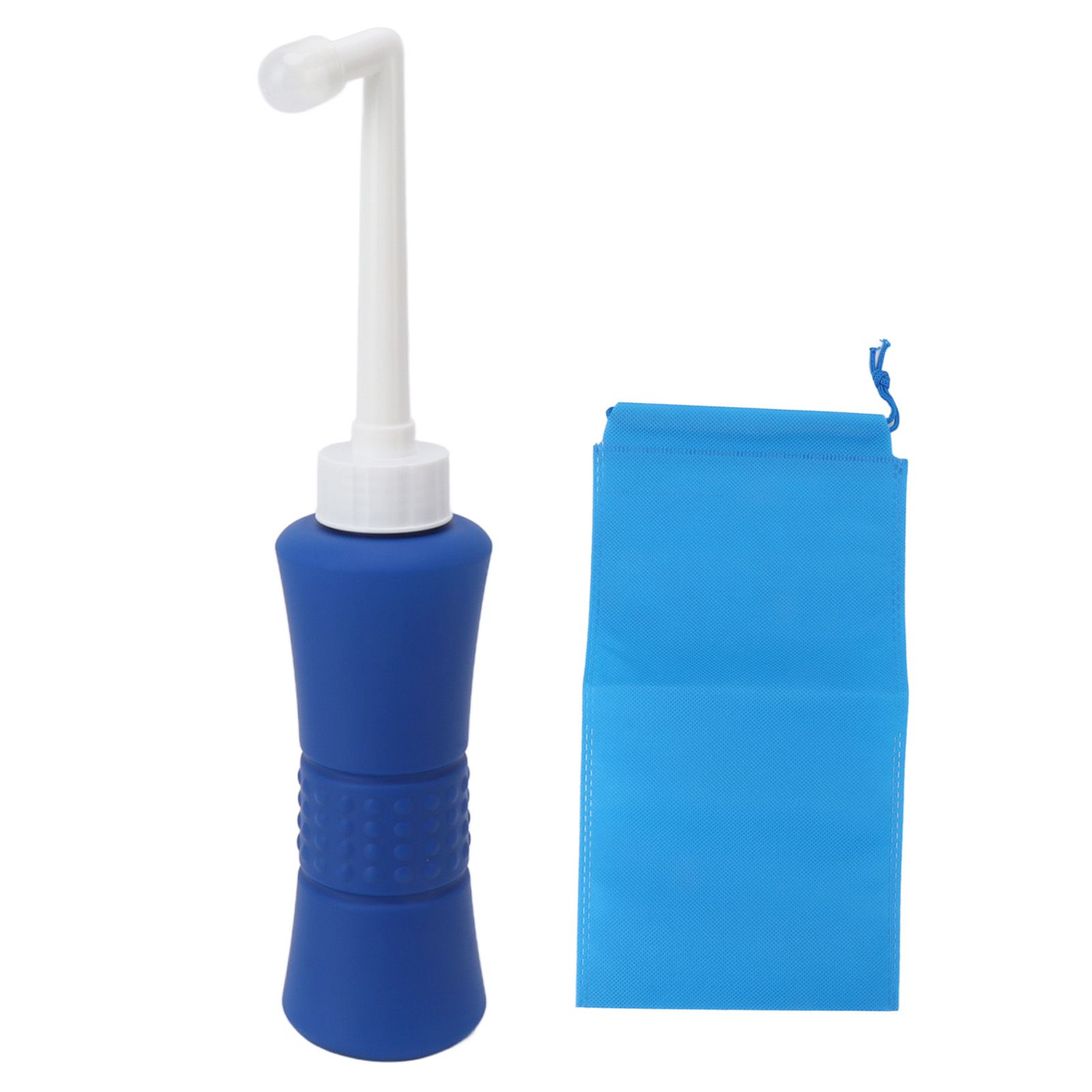 Vaginal Douche Manual Pressure Clean 500 Ml Capacity Leak Proof Vaginal Douche Cleanser with Storage Bag for Postpartum Recovery Dark Blue - Image 1