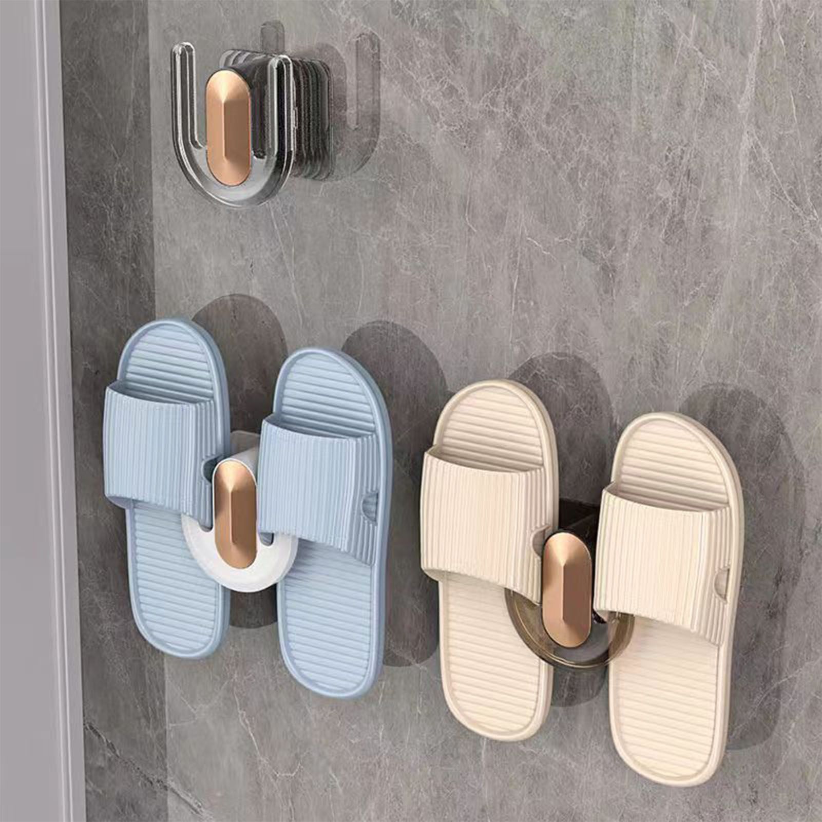 Slipper Hook Wall Mounted Drill Free Multifunctional Hanger Hook for Entrance Bathroom Kitchen Bedroom Coffee - Image 7