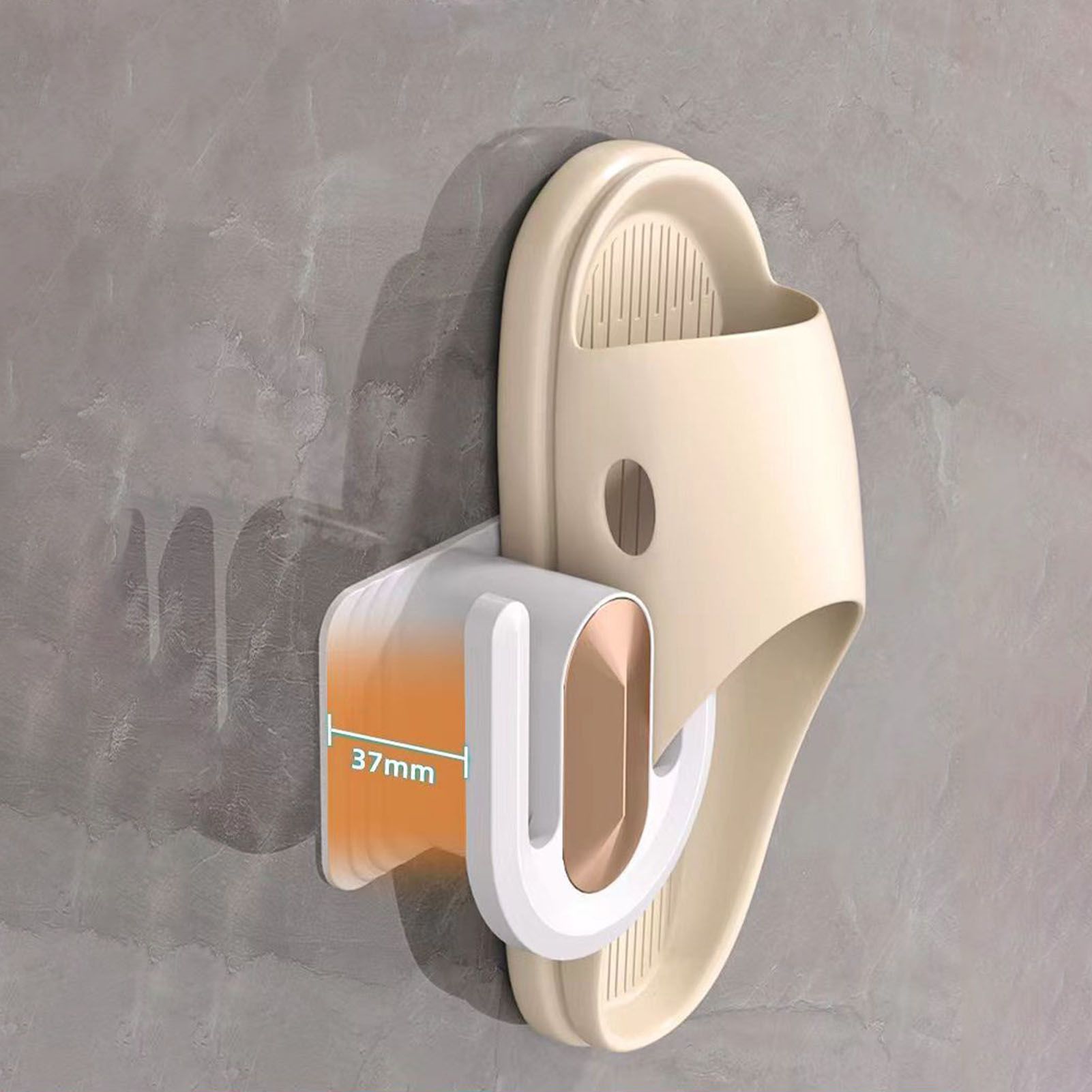 Slipper Hook Wall Mounted Drill Free Multifunctional Hanger Hook for Entrance Bathroom Kitchen Bedroom White - Image 5