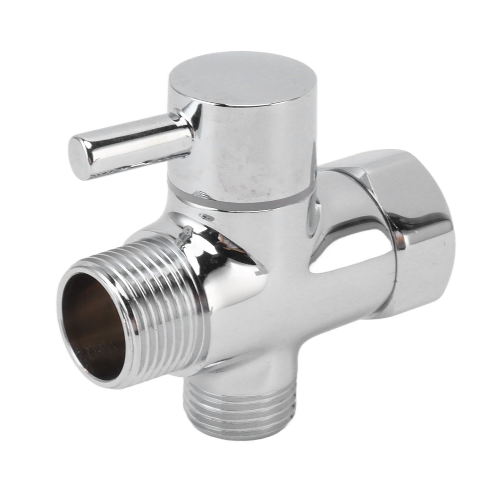 Brass 3 Way Shower Arm Diverter Valve 3 Way Water Valve Water Separator Shower Tee Adapter with 7/8 Inch Water Outlet 1/2 Inch Water Inlet - Image 1
