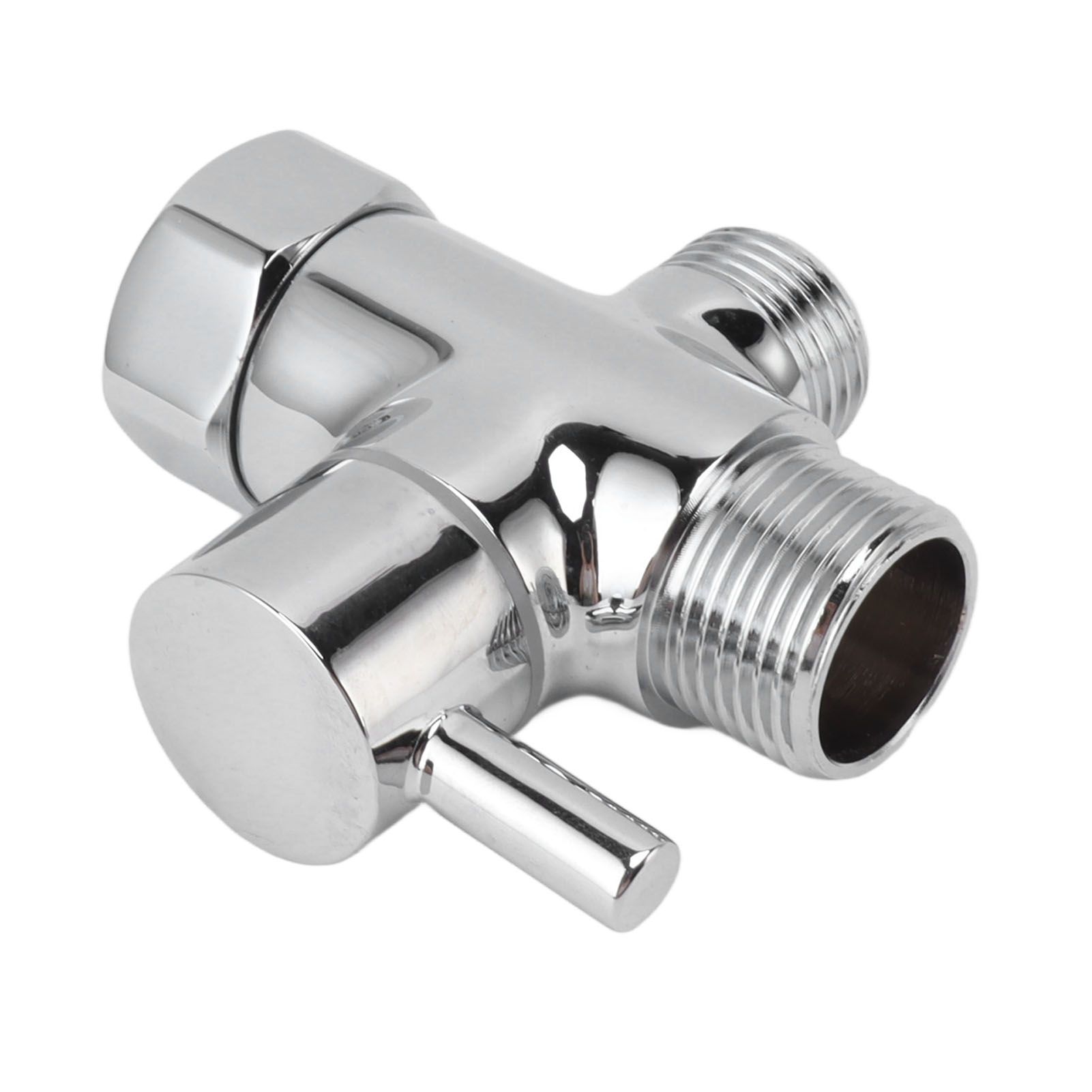 Brass 3 Way Shower Arm Diverter Valve 3 Way Water Valve Water Separator Shower Tee Adapter with 7/8 Inch Water Outlet 1/2 Inch Water Inlet - Image 3
