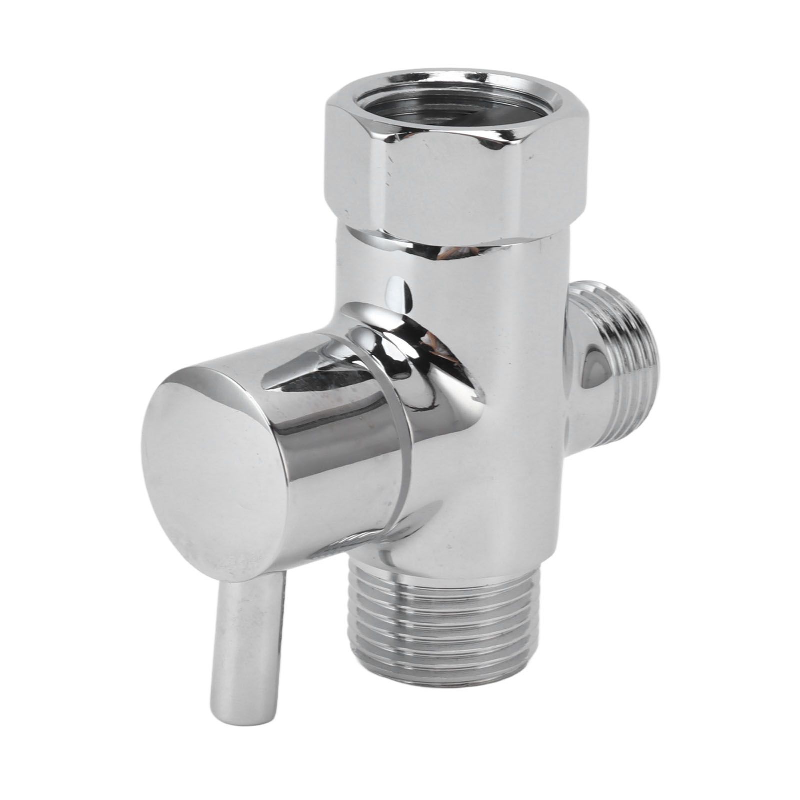 Brass 3 Way Shower Arm Diverter Valve 3 Way Water Valve Water Separator Shower Tee Adapter with 7/8 Inch Water Outlet 1/2 Inch Water Inlet - Image 5