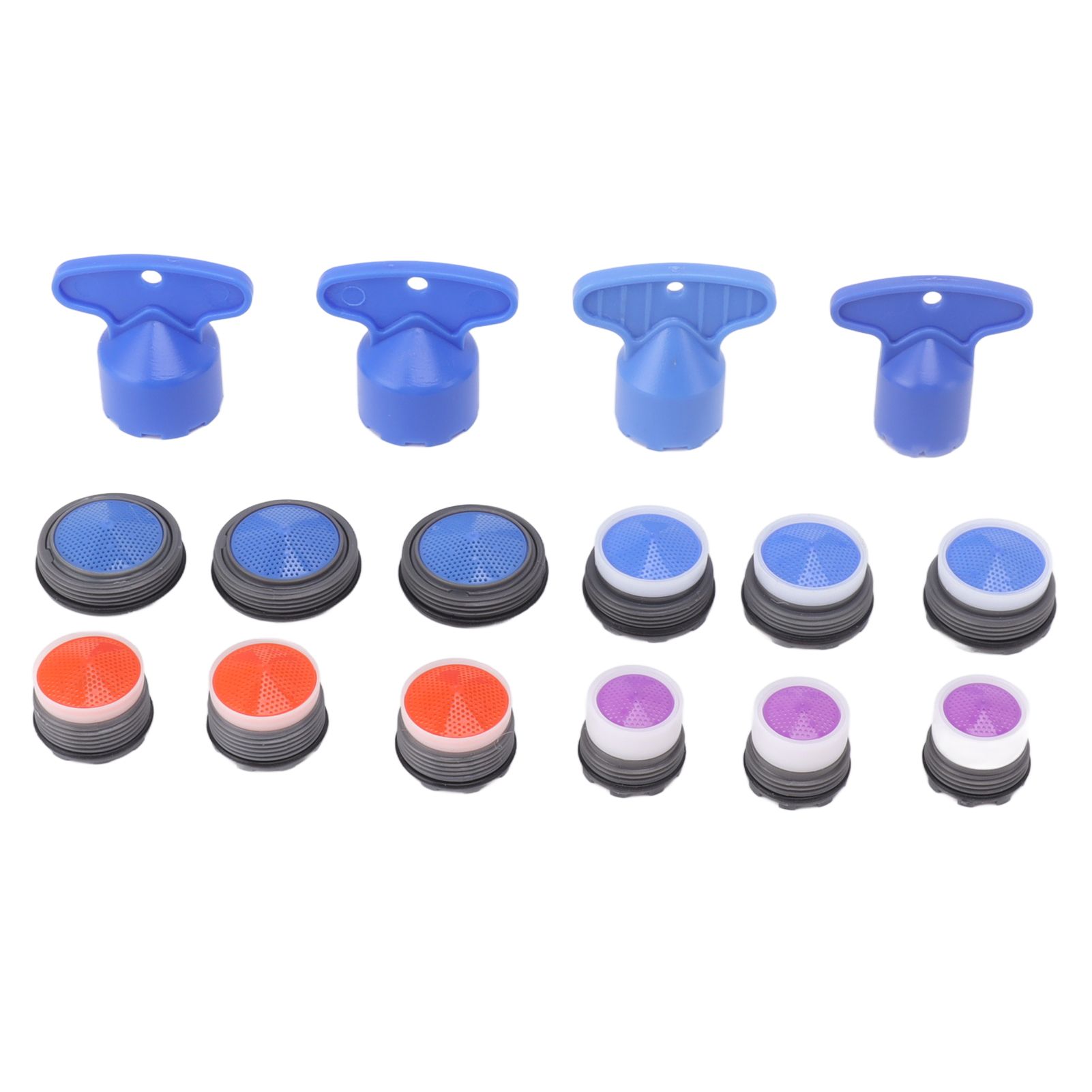 16pcs Faucet Bubbler Inner Core Set Kitchen Basin Faucet Aerator Insert Fitting with Removal Wrench - Image 1