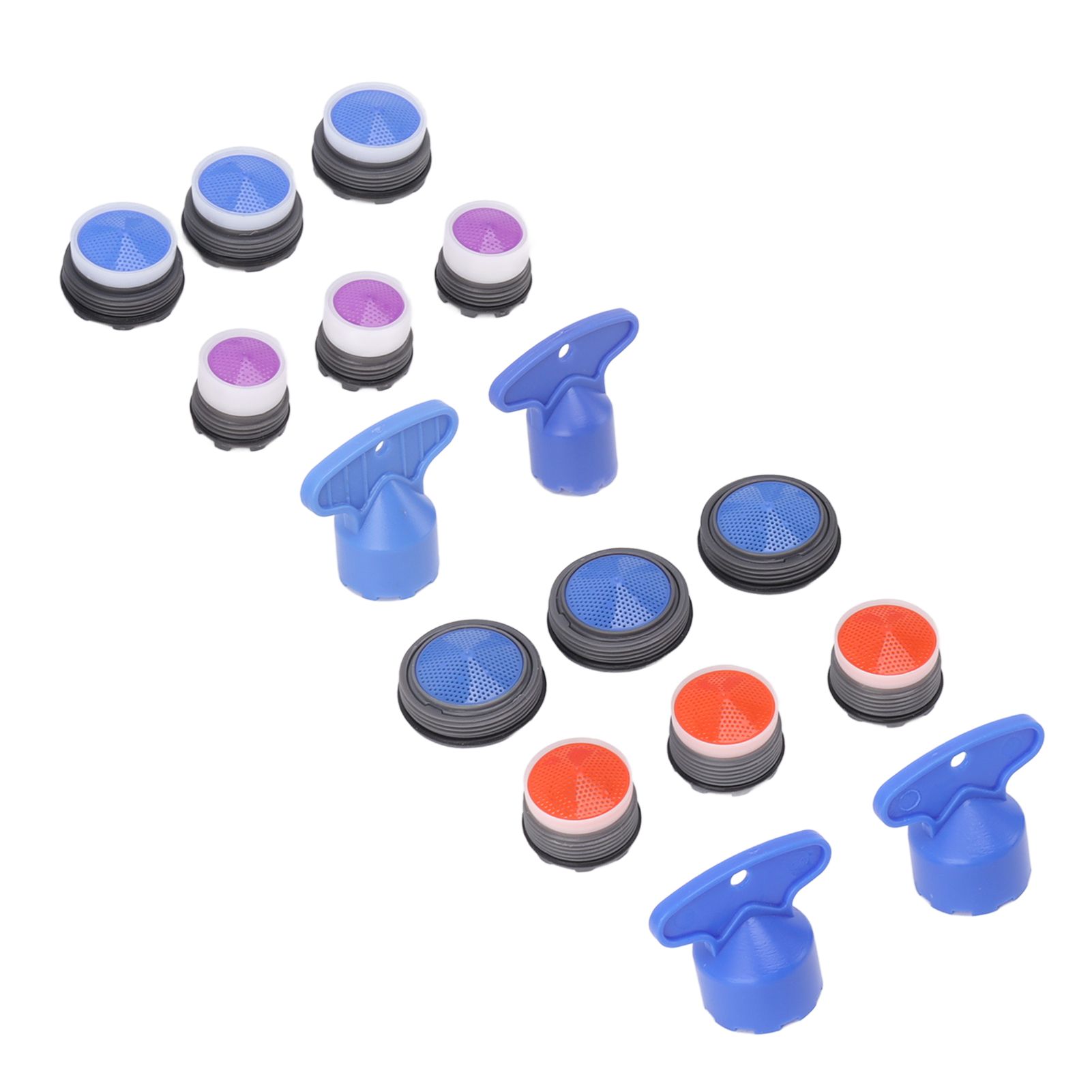 16pcs Faucet Bubbler Inner Core Set Kitchen Basin Faucet Aerator Insert Fitting with Removal Wrench - Image 2
